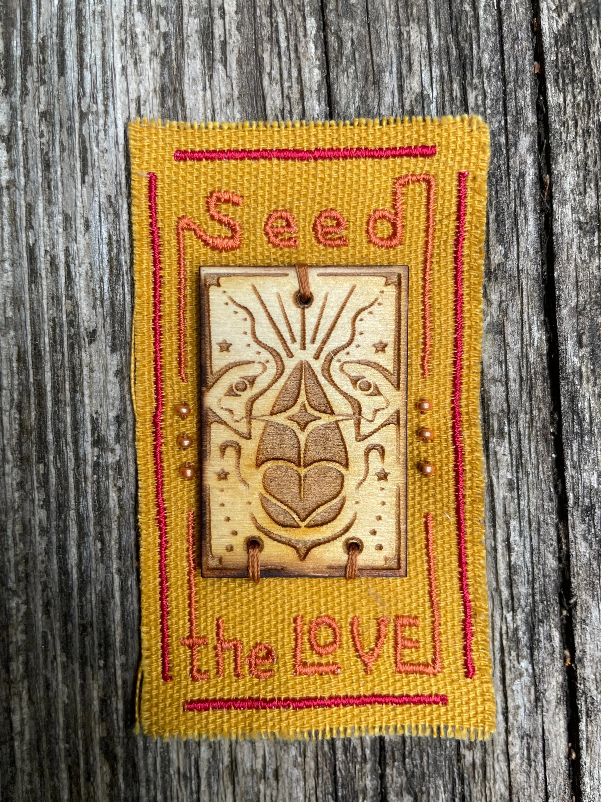 radiance ~ wood & textile patch