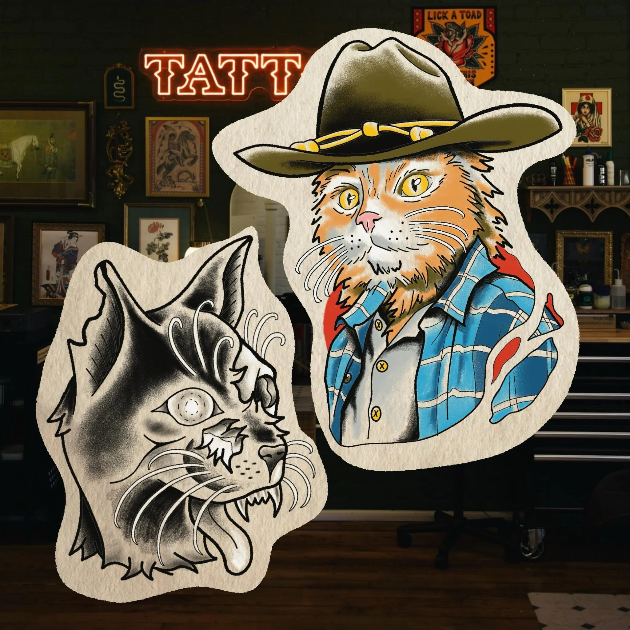 Walking Dead but cats 
#zombietattoo #cattattoos #mntattooartist #minneapolistattooartist #walkingdead