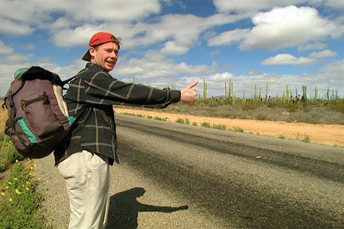 Ian hitchhiking