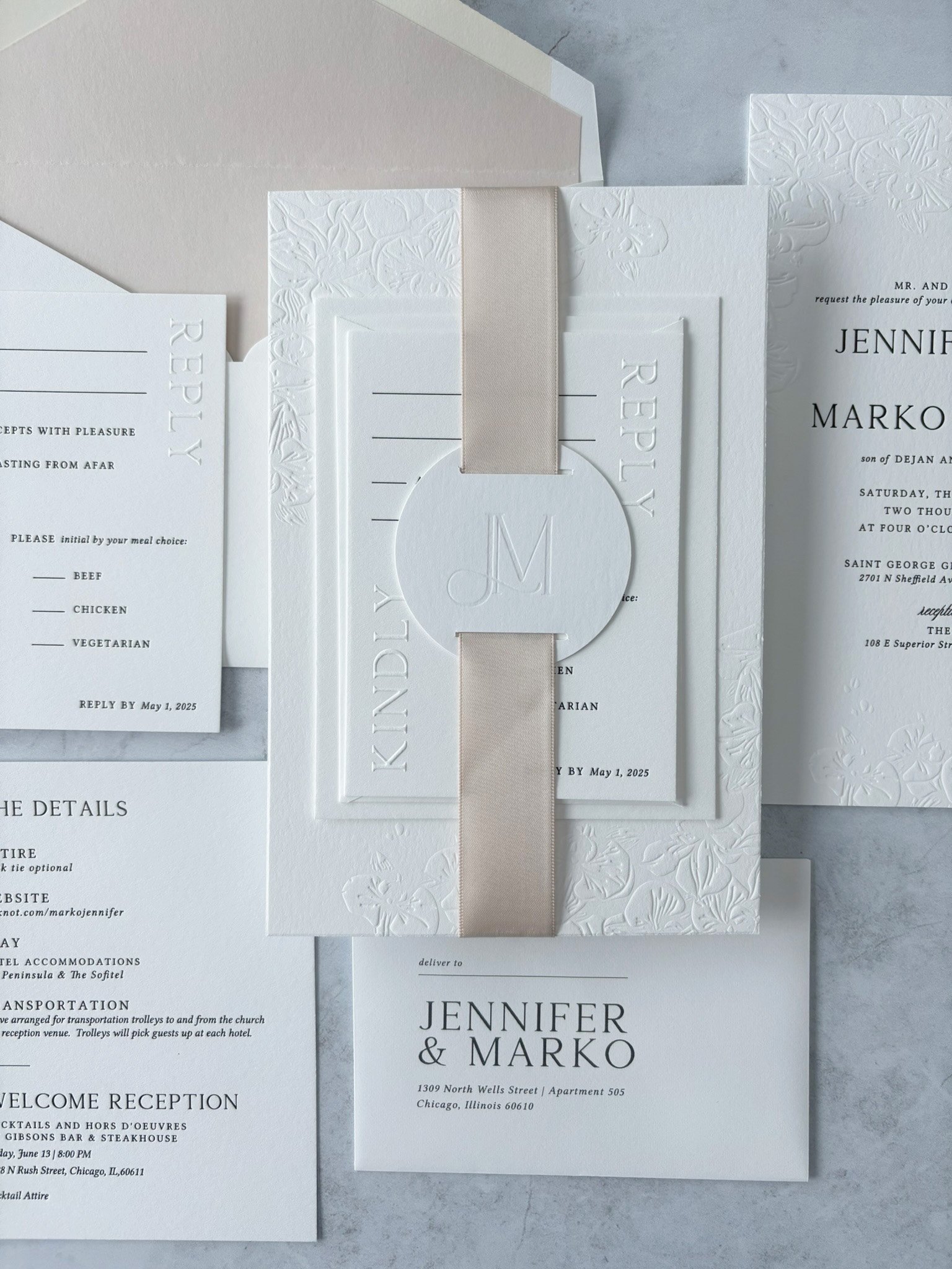 Embossing and Letterpress Custom Invitation