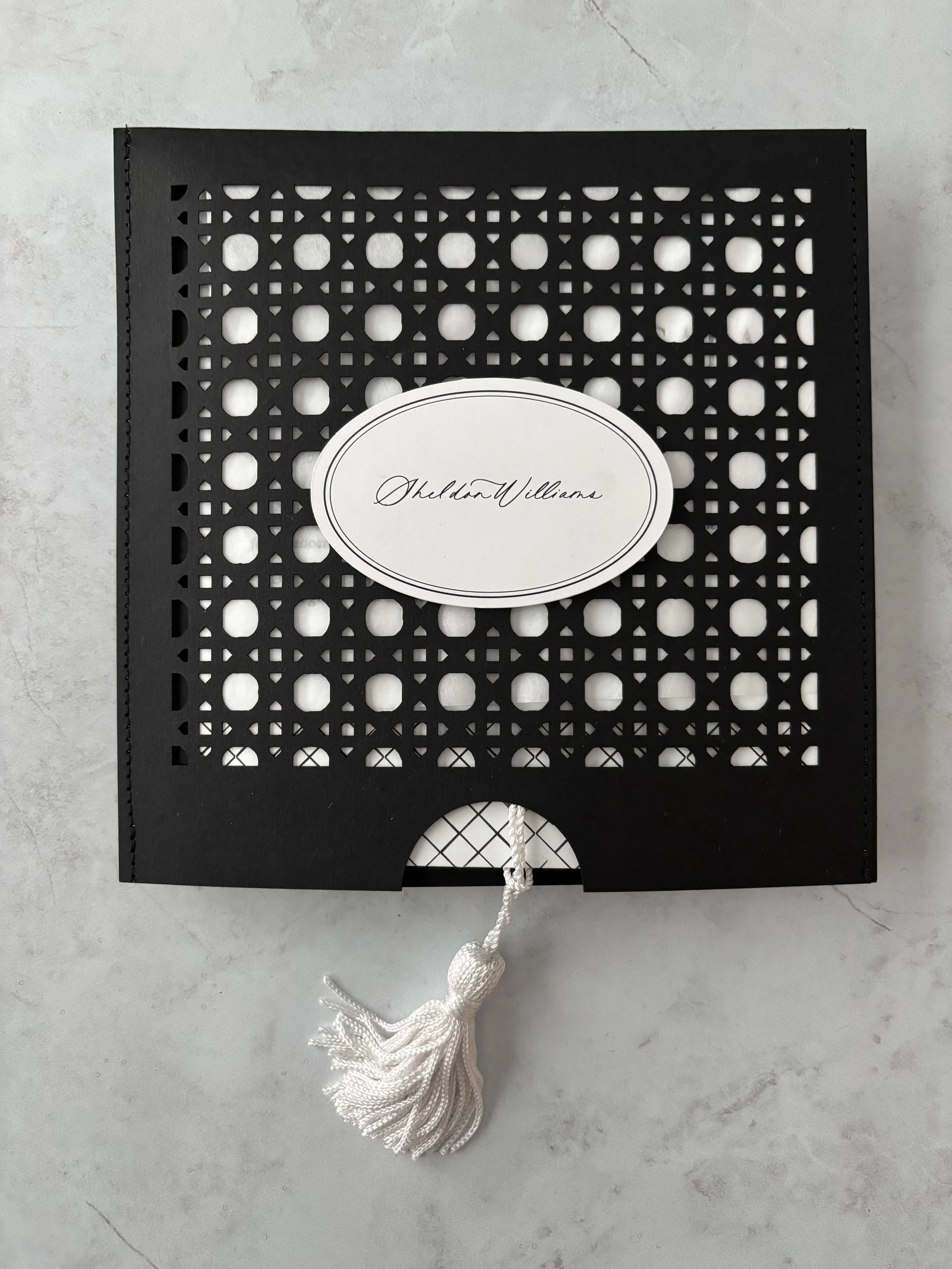 Tassel Pocket Wedding Menu