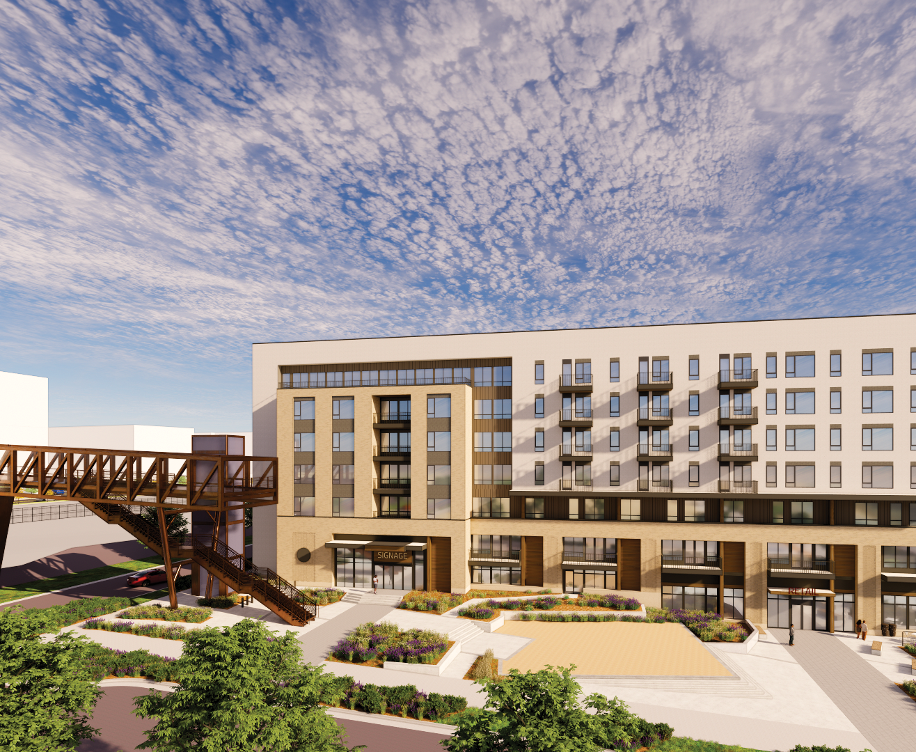 Broadway Station Block 1 Lot 1 - Urban Design - Looking at Edge of Pedestrian Bridge.png