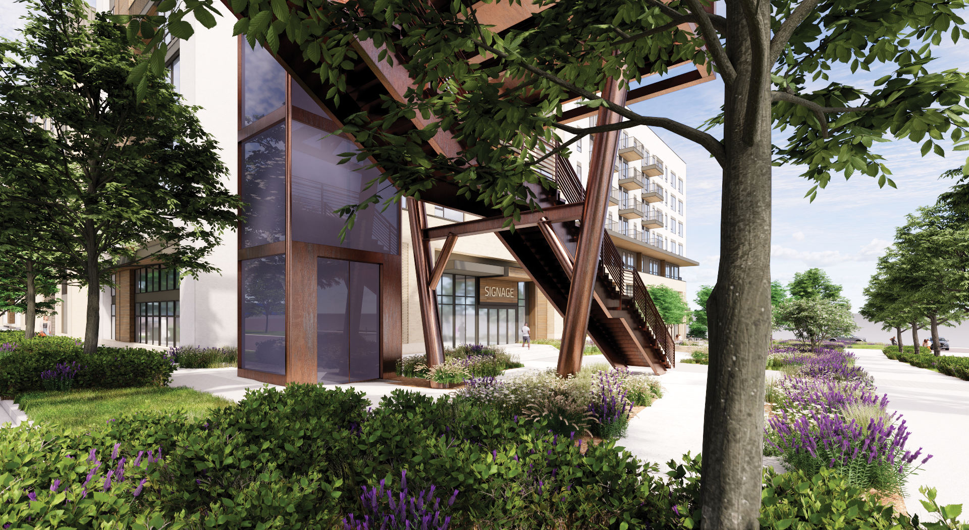 Broadway Station Block 1 Lot 1 - Urban Design - South Pedestrian Bridge Plaza - Bridge Landing and Accessible Route.png