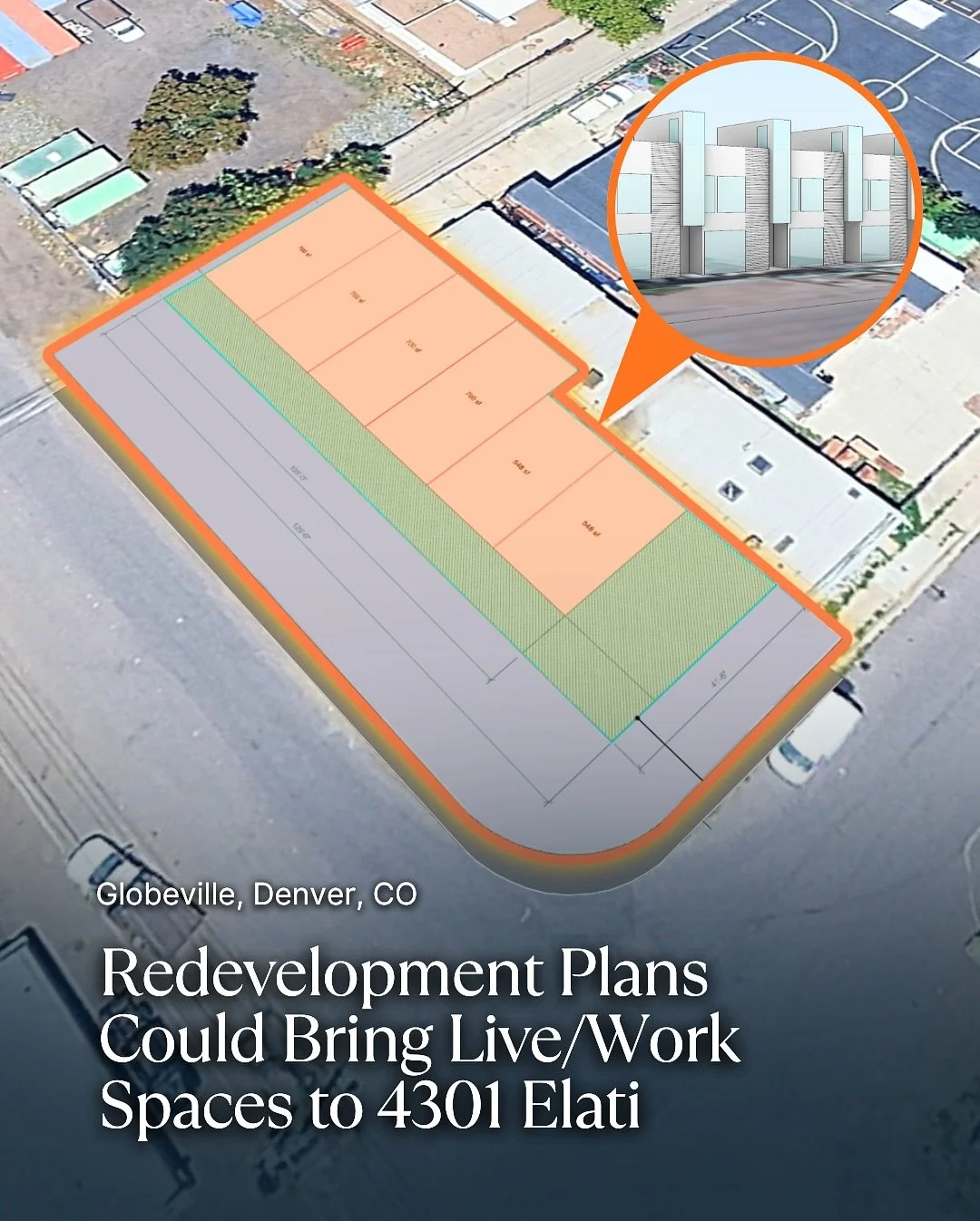 Live/Work Redevelopment Planned for 4301 Elati Street

A concept is under review for a new project in Denver&rsquo;s Globeville neighborhood that would bring live/work units to a vacant industrial parcel at 4301 Elati Street.

Read the full project d