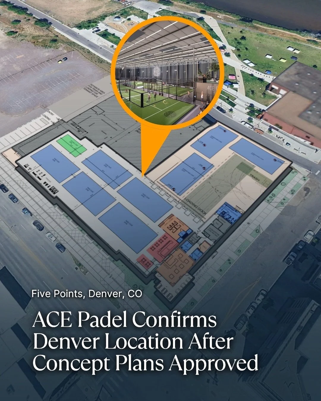 ACE Padel has publicly confirmed plans for its first Denver location in RiNo.

The City of Denver has completed concept plan review for the project at 1812 35th Street, clearing an early planning step for interior tenant improvements and temporary ex