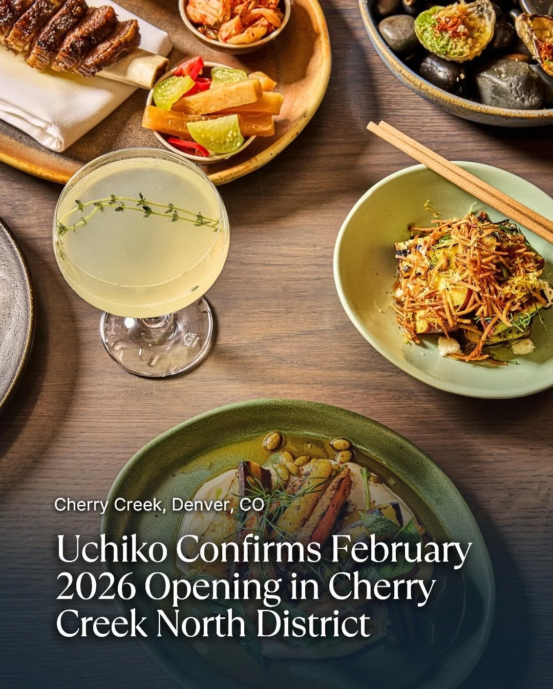 Uchiko has officially announced plans to open in Cherry Creek North in February 2026.

The fire-centric Japanese restaurant from James Beard Award-winning chef Tyson Cole will take over the former Ginny Williams Gallery at 299 Fillmore Street, bringi