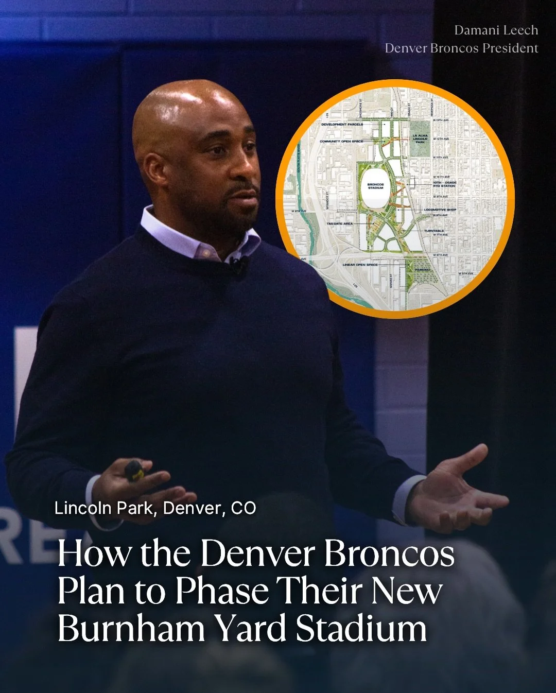 The Denver Broncos presented updated Burnham Yard stadium plans this week. Here&rsquo;s what you need to know.

This is not a final approval. The project is in Denver&rsquo;s Large Development Review process and rezoning is still ahead. The site cove
