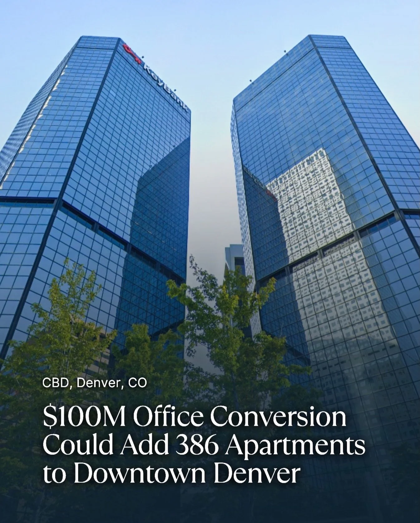 A $100 million office-to-residential conversion has been proposed for the Denver Energy Center in Downtown Denver.

Concept plans submitted to the city outline converting the 29-story Tower 2 at 1625 Broadway into 386 apartment units, repurposing rou