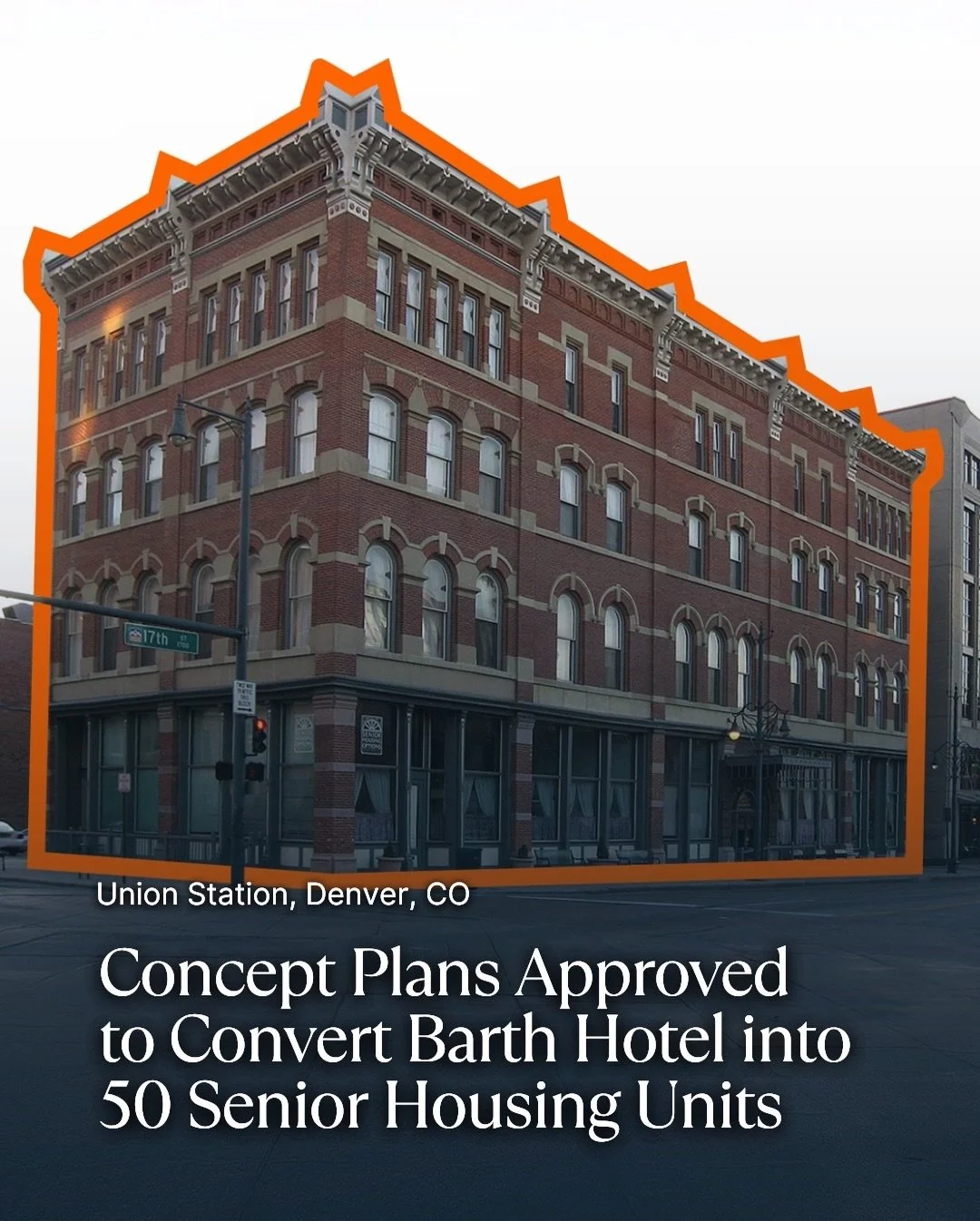 A historic Downtown hotel could soon become affordable senior housing.

The former Barth Hotel at 1514 17th Street is being repositioned into 50 income-restricted studio units for seniors through an adaptive reuse proposal currently moving through th