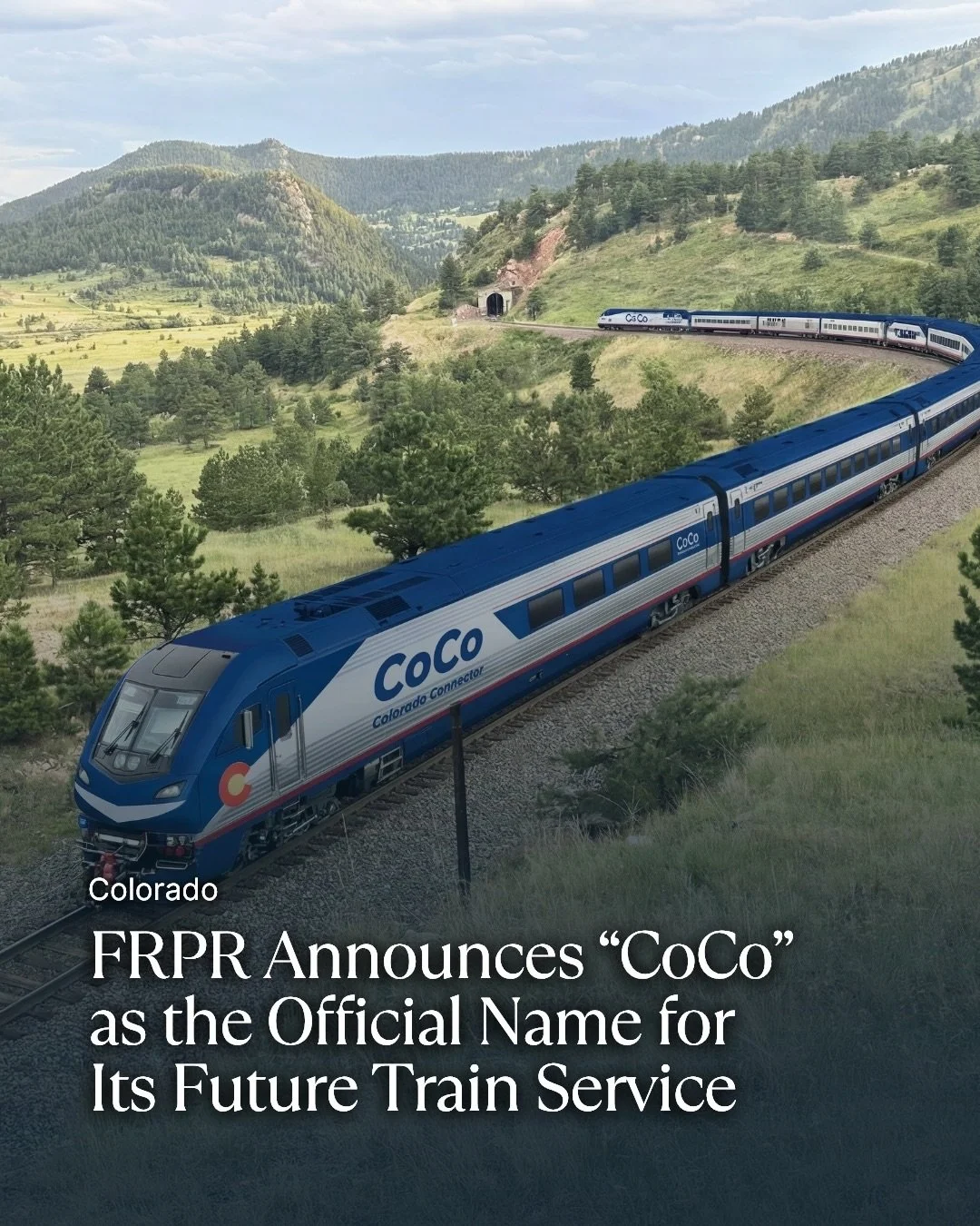 Colorado&rsquo;s future passenger rail line officially has a new name.

The Front Range Passenger Rail District (@frontrangepassengerrail) has selected &ldquo;CoCo&rdquo; (Colorado Connector) as the name for the planned rail service connecting commun