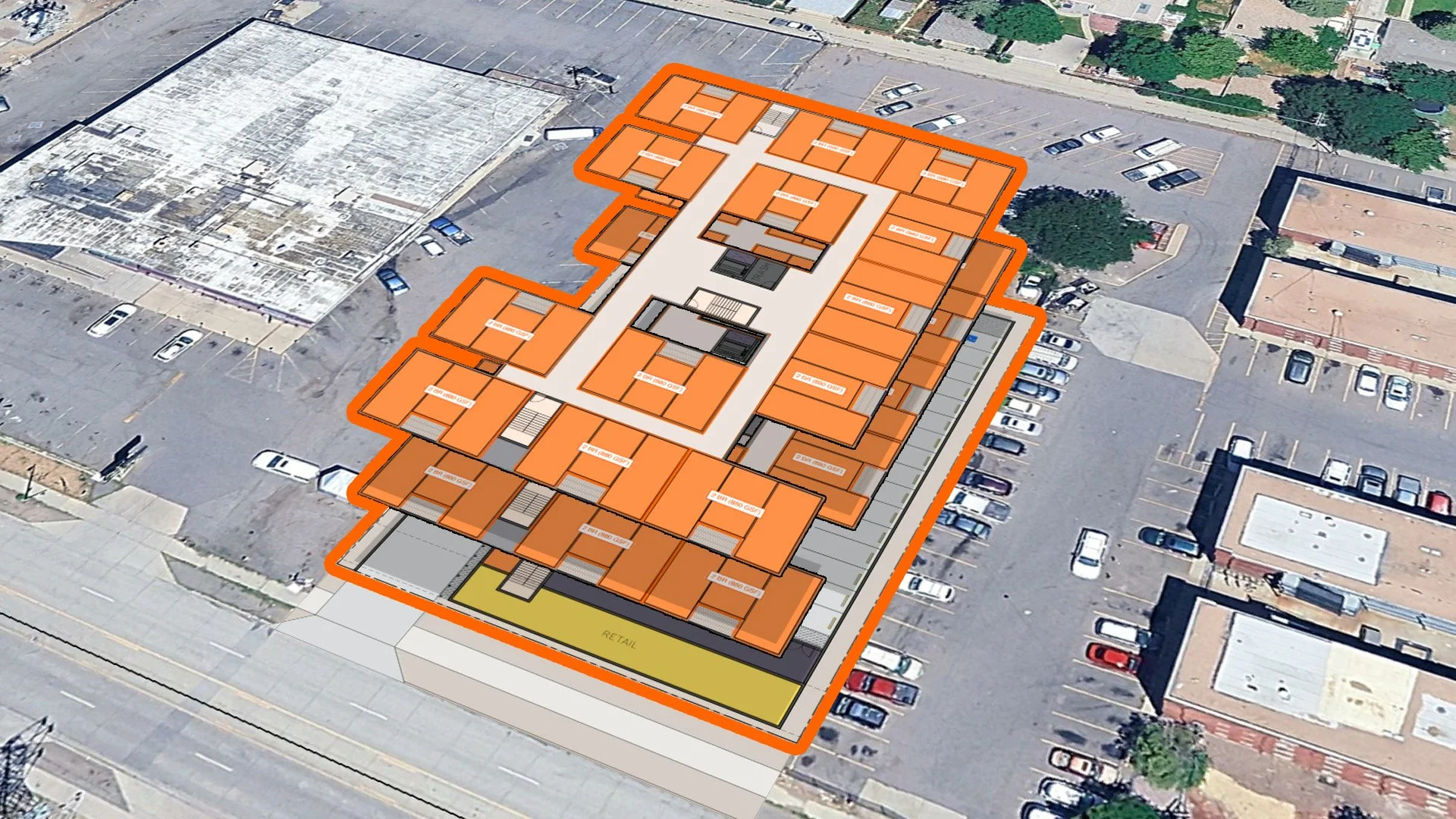 Concept Plans Approved to Replace Small Car Dealership with Apartments and Retail