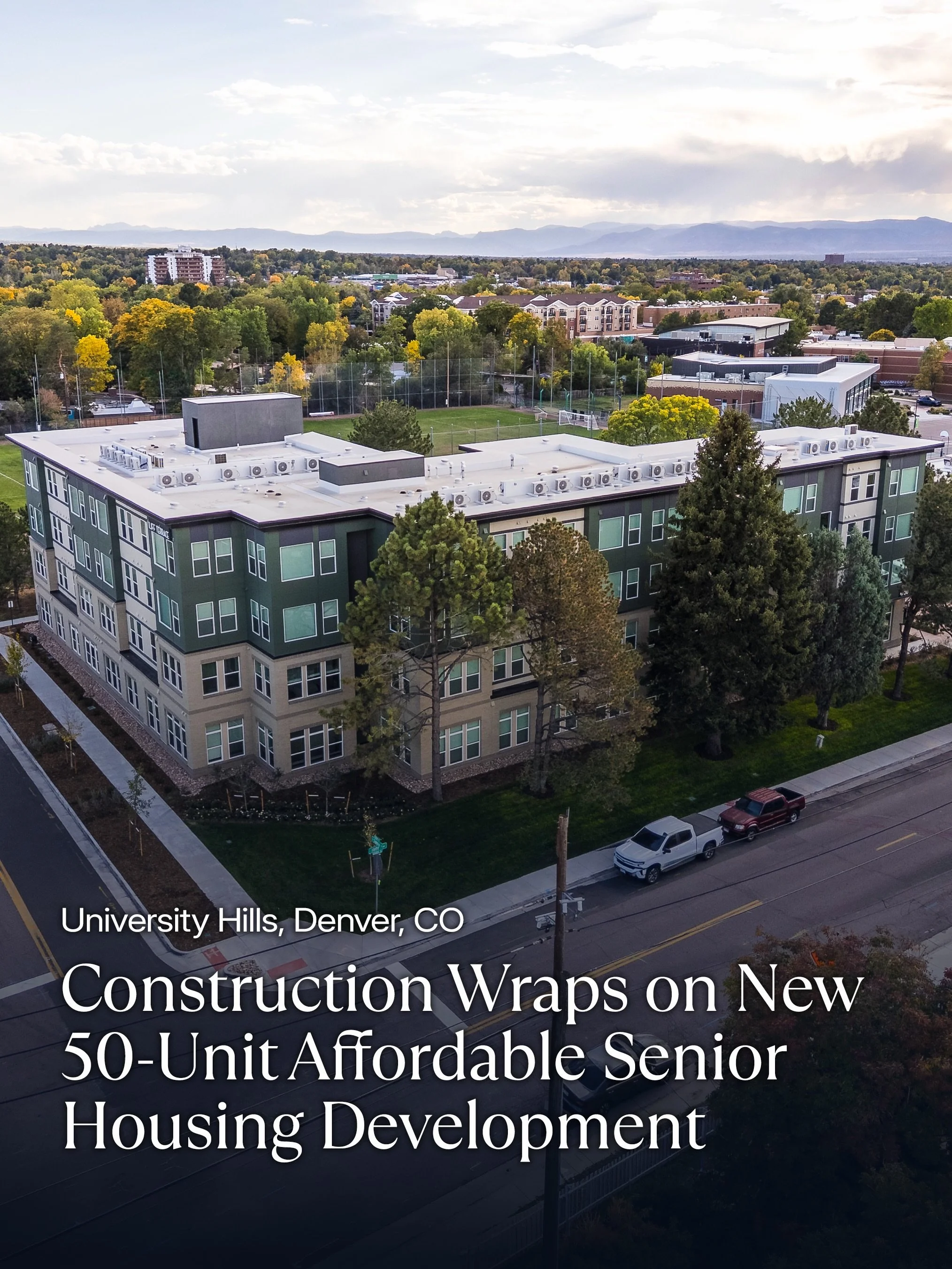 Construction is officially complete on a new affordable senior housing development in University Hills.

Denver-based developer MGL Partners has opened Iliff Terrace, a new four-story residential building at 4750 E. Iliff Avenue that introduces 50 in
