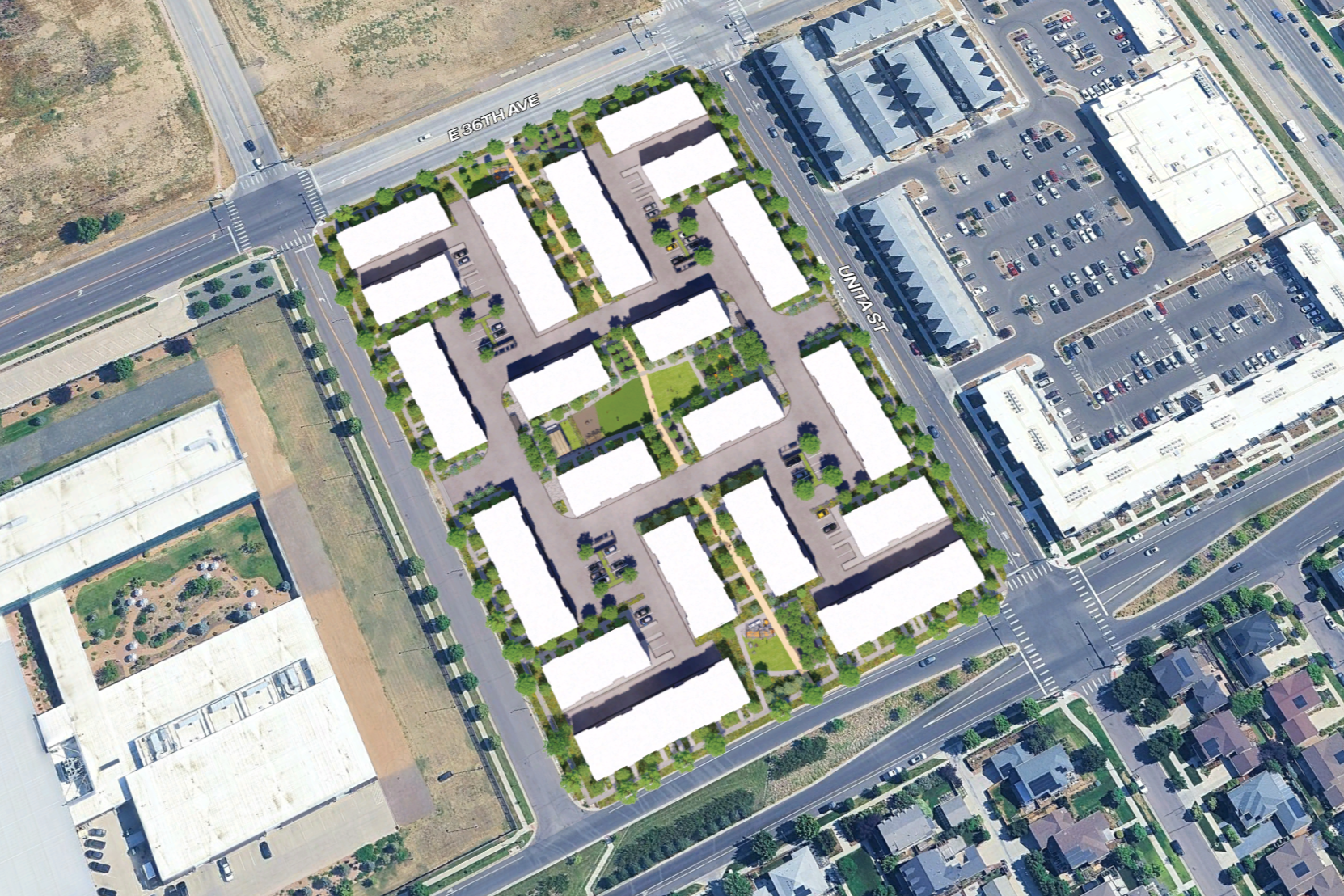 Updated Plans Filed for 146-Townhome Development Near Central Park Station