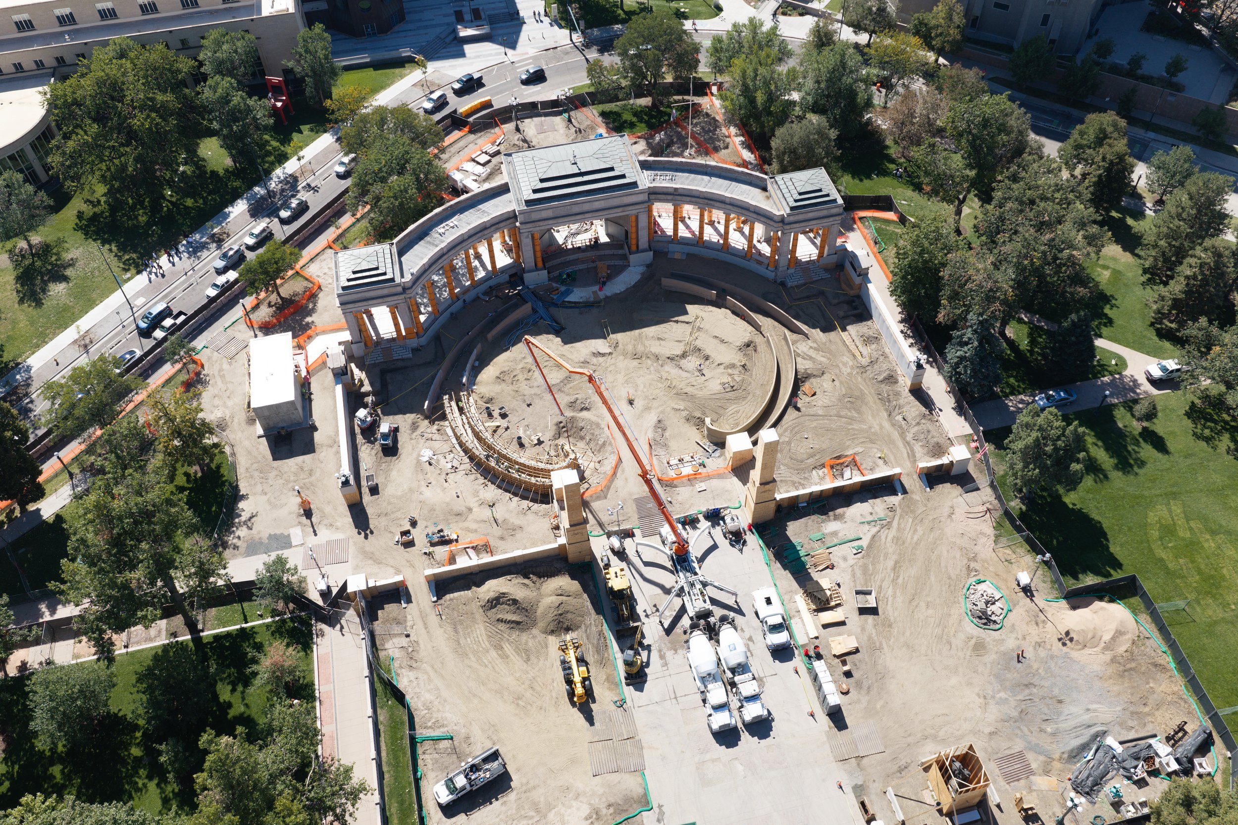 Construction Progresses on Civic Center Park's $50 Million Renovation