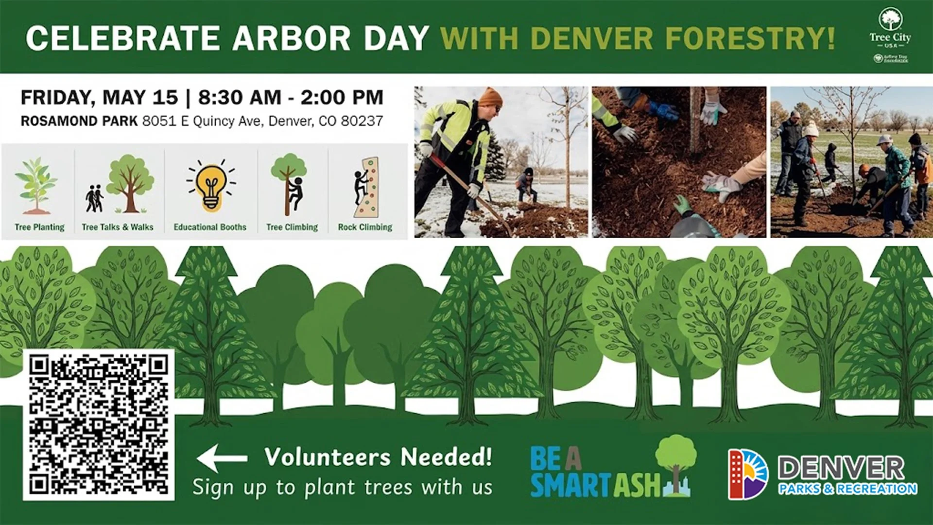 Denver Arbor Day Event to Bring Tree Planting, Climbing, and Community Activities to Rosamond Park