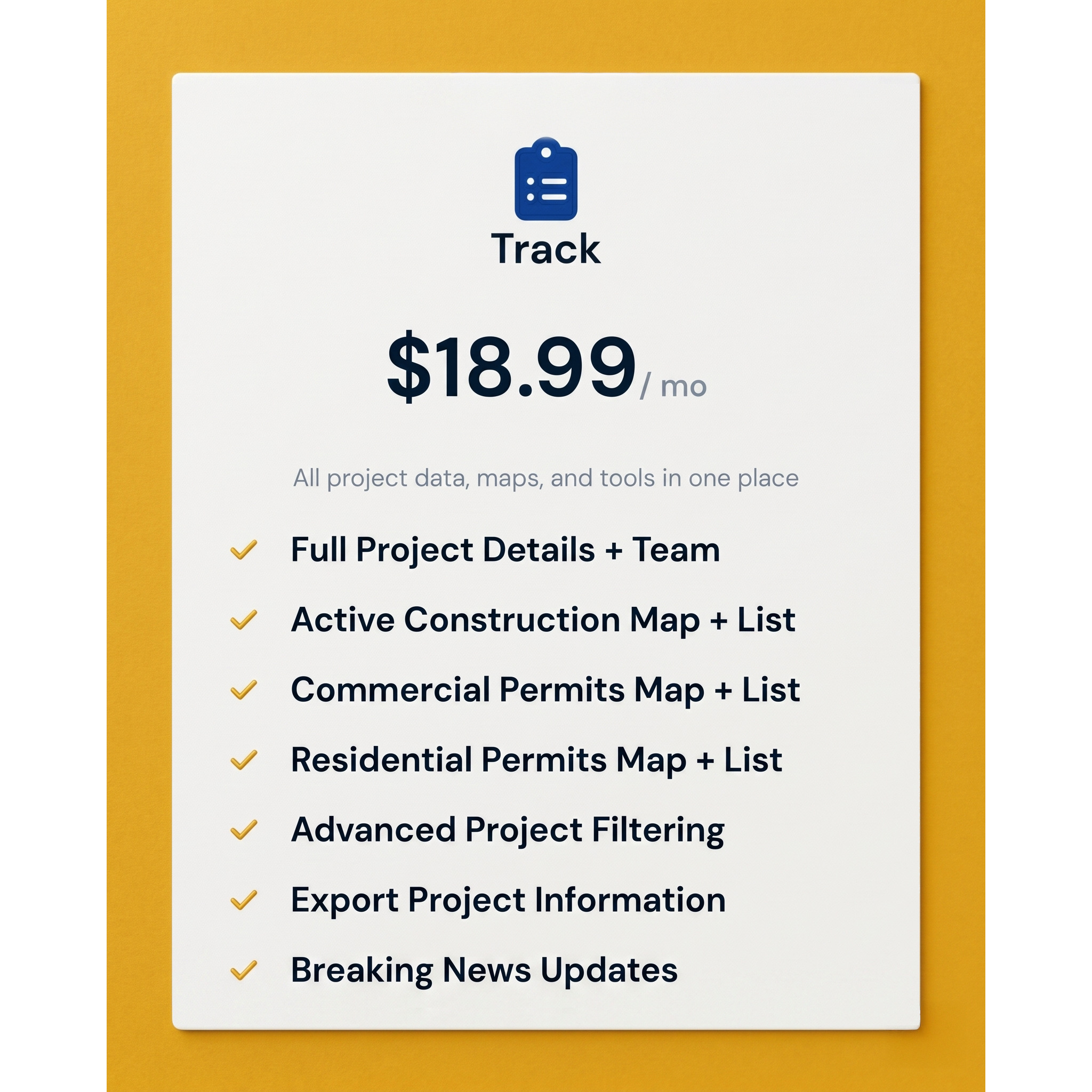 Monthly Subscriptions:  Track