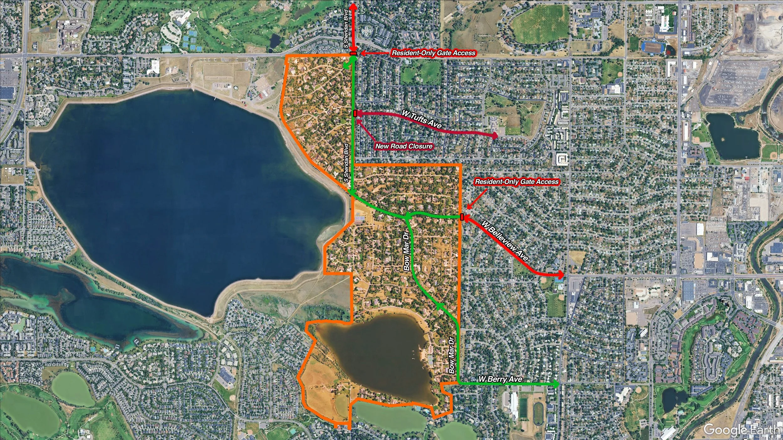 Bow Mar Moves Forward With Plan to Gate Public Roads Despite Opposition From Denver and Littleton
