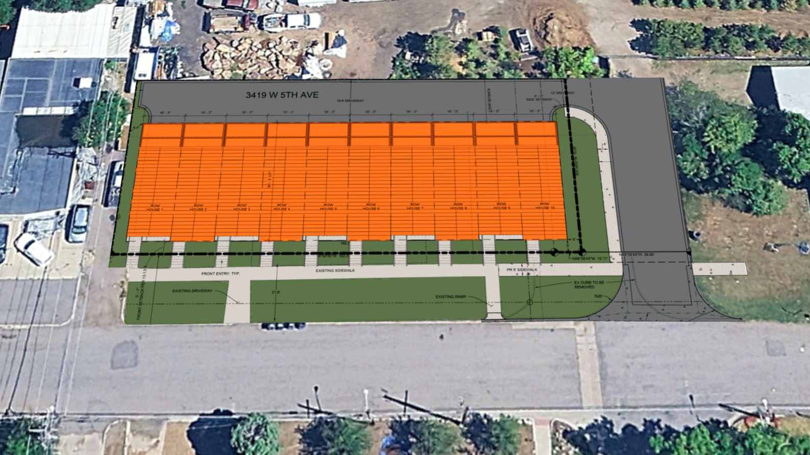 Proposed Barnum Row Home Project Would Add 10 Units Along W 5th Avenue