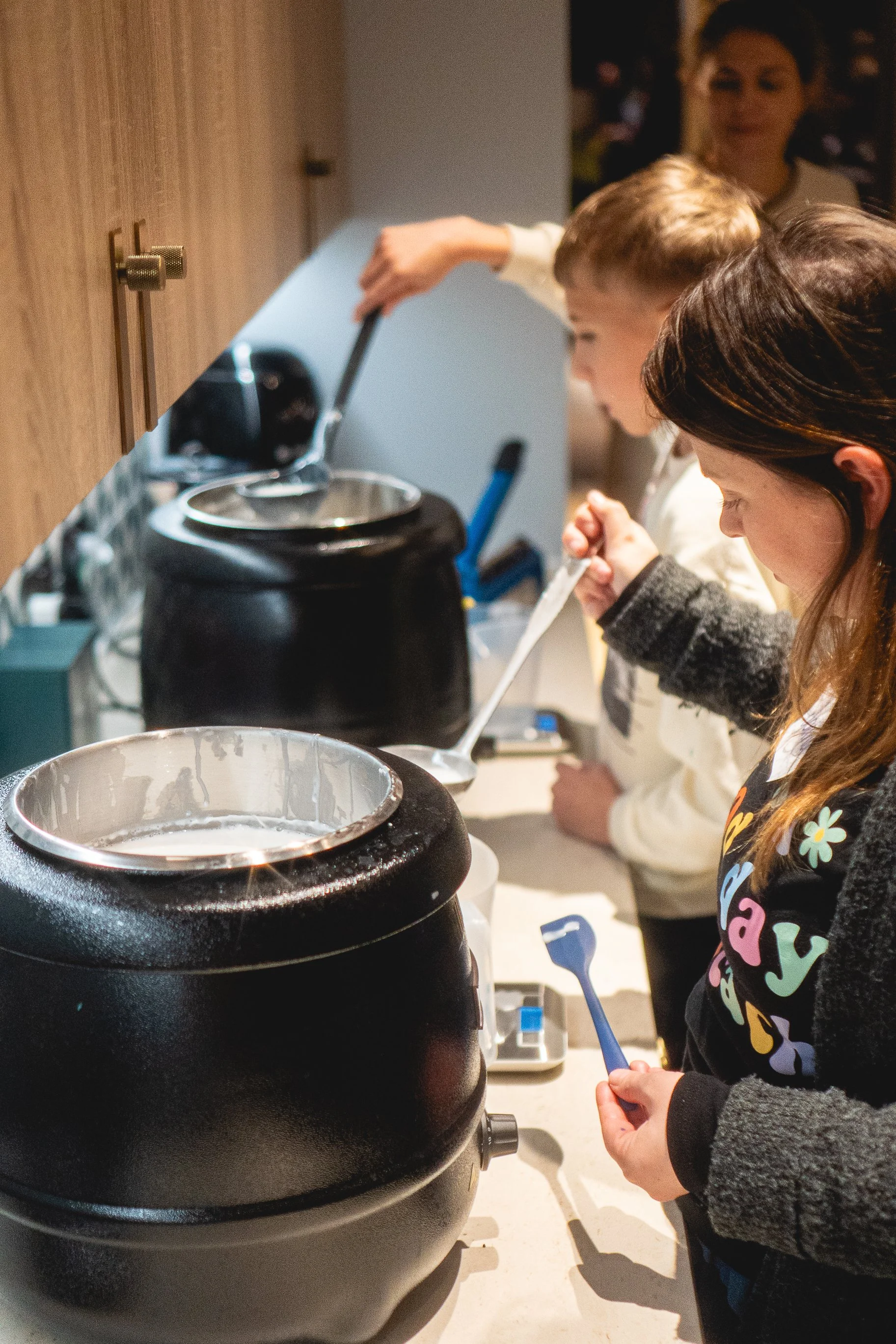 Teens & adults in Brighton & Hove making melt & pour soap at a private workshop hosted by Brighton Rock Workshop