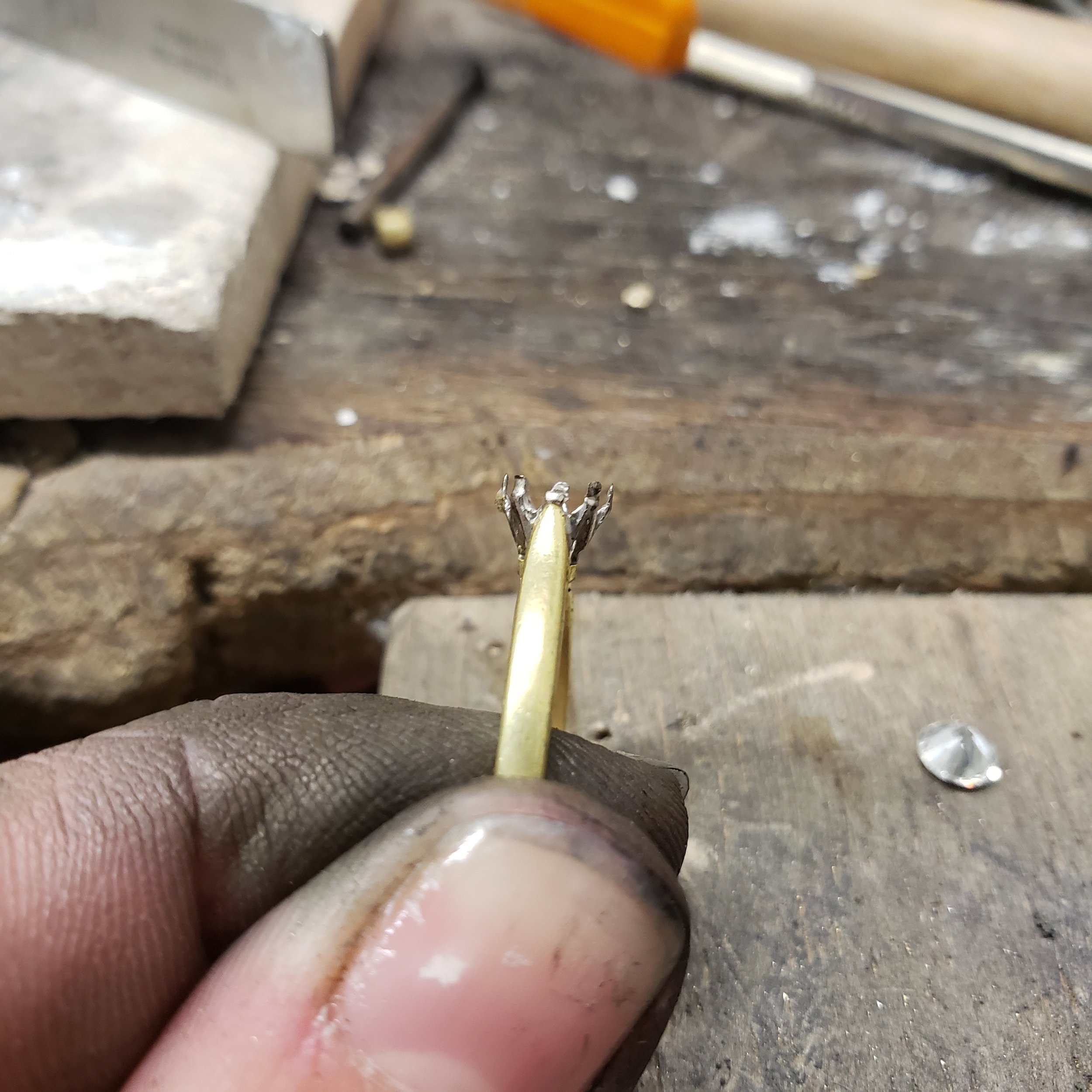 Broken Setting & Missing Stone