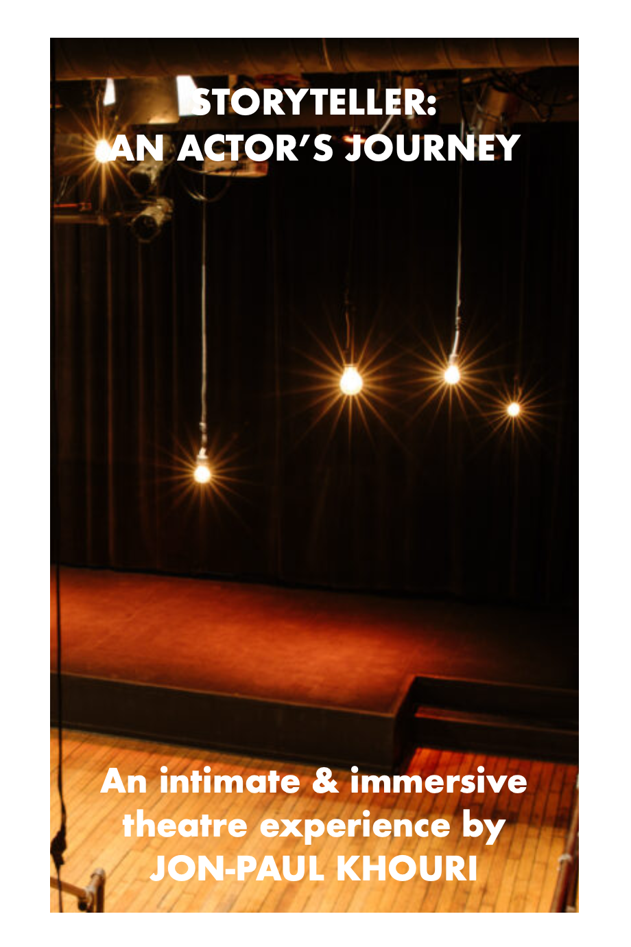 Poster for 'Storyteller: An Actor's Journey' by Jon-Paul Khouri.