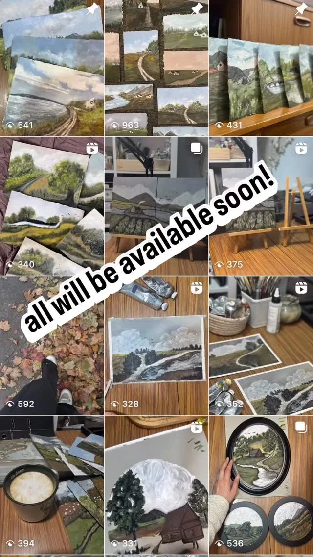 🍃 “Nature’s calling… Answer on 16 October! Online shop opens this Thursday!” 🎨🛒 #shoplaunch#paintingsforsale #naturelovers #openingsoon