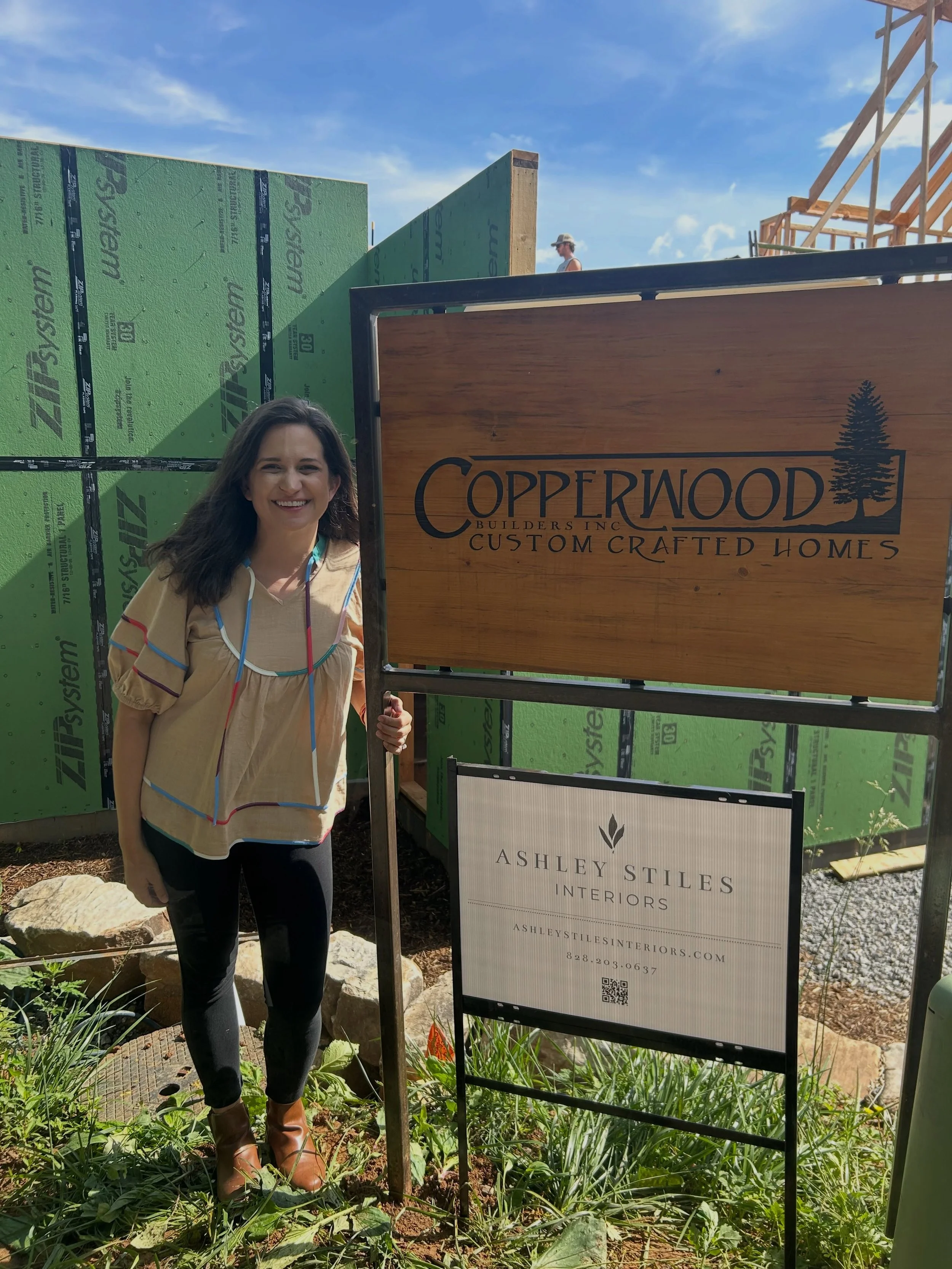 My sign may be small but it sure does mean a lot! 🥹
Beyond thankful to be working with @copperwoodbuilders on this beautiful new home in @villageofcheshire 
.
.
.
.
#interiordesign #blackmountain #wnc #design #cottage