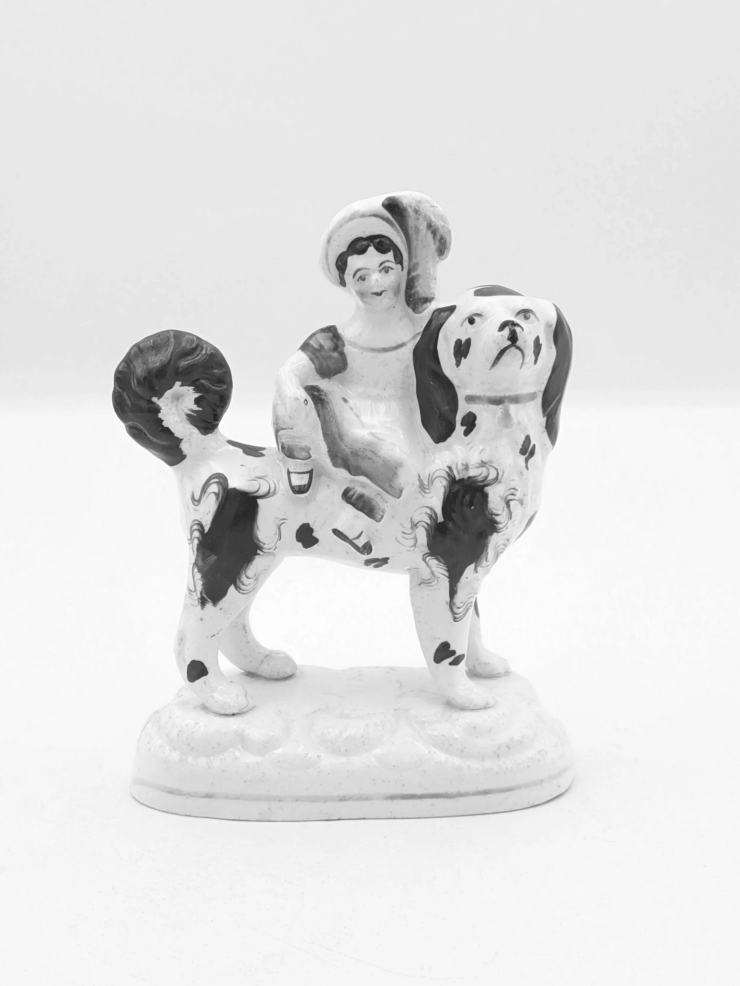 SOLD - Girl Riding a Spaniel