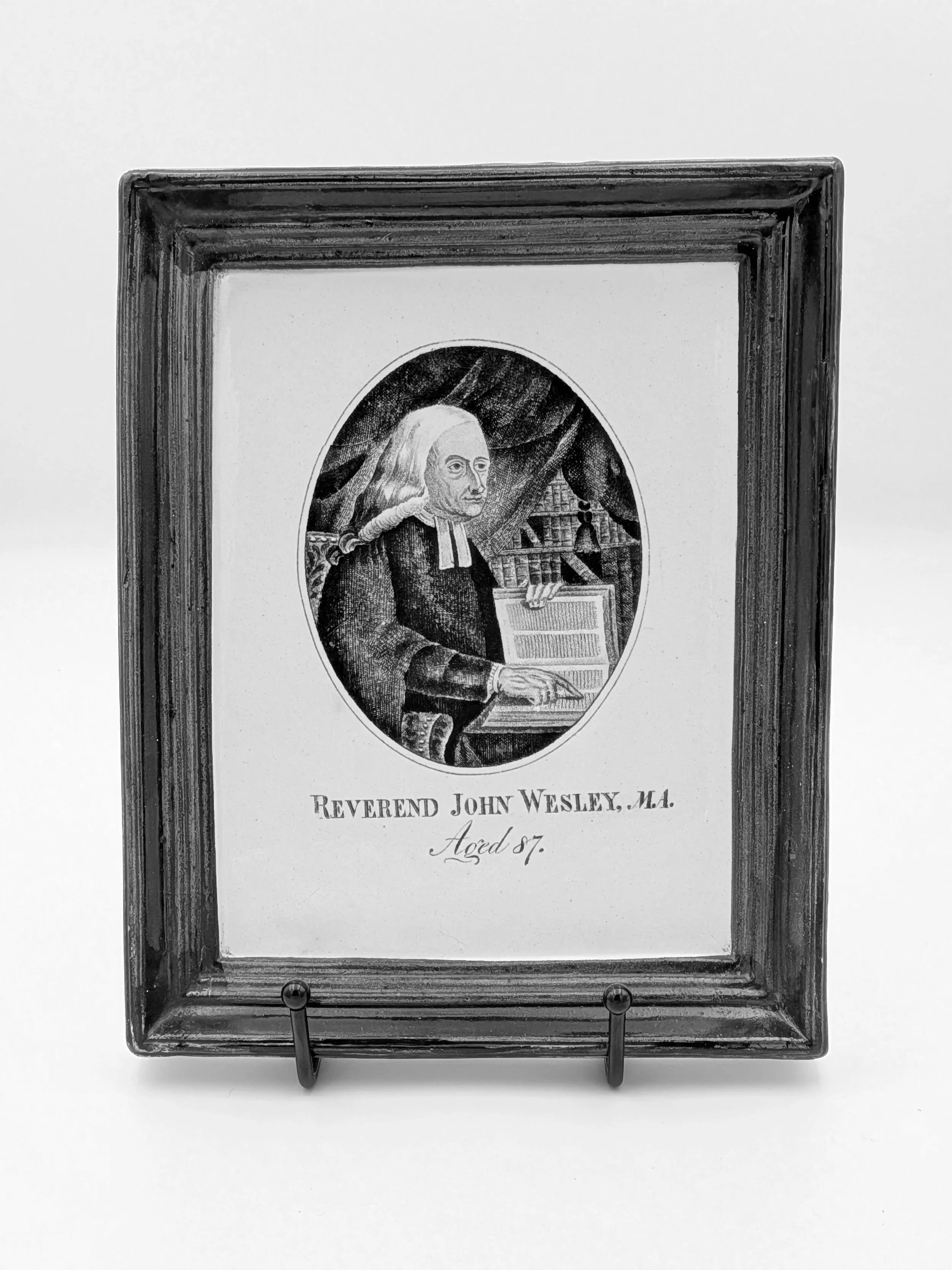 SOLD - Staffordshire Plaque - John Wesley (c. 1835)