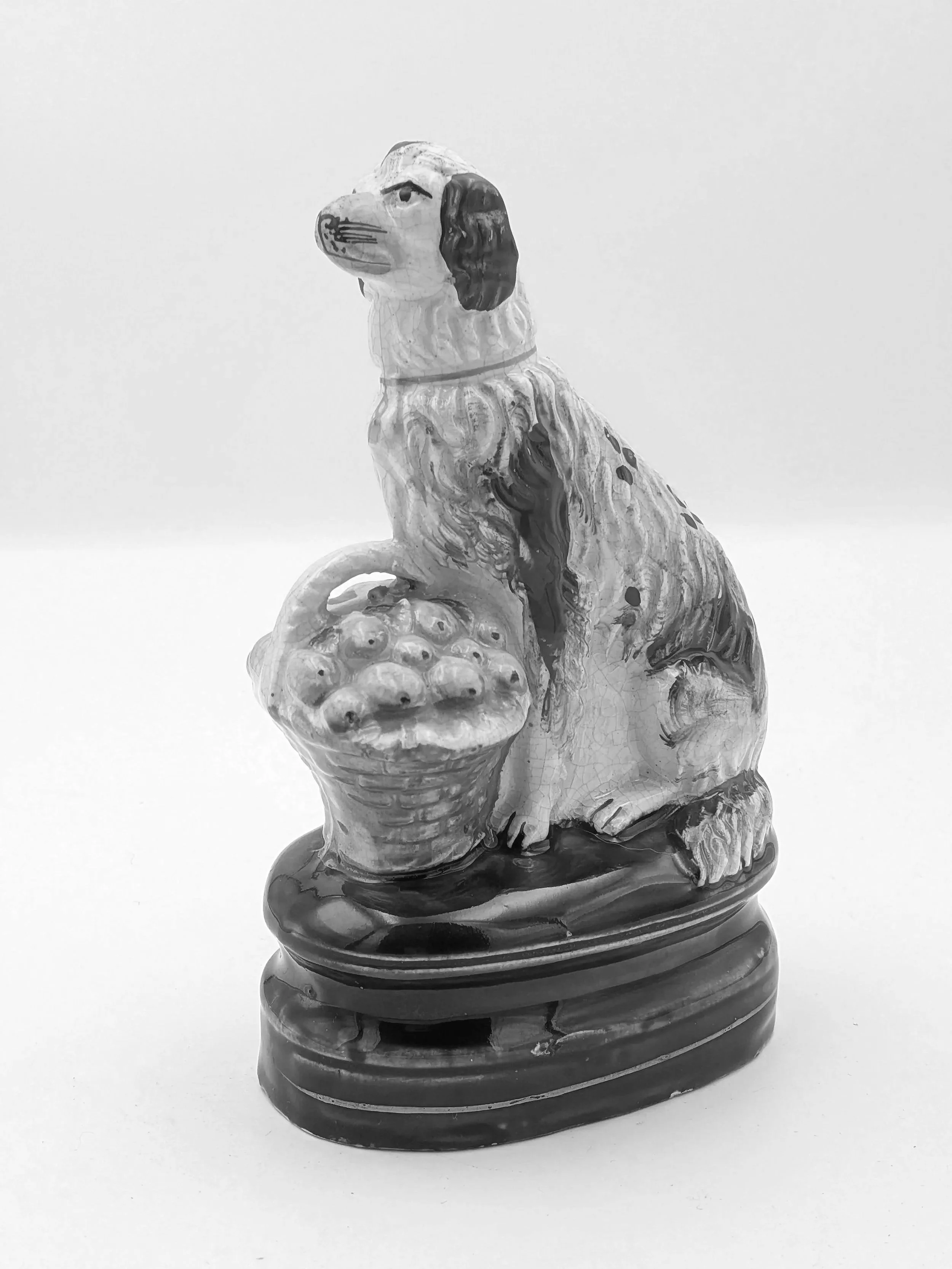 SOLD - Dog with Basket of Fruit