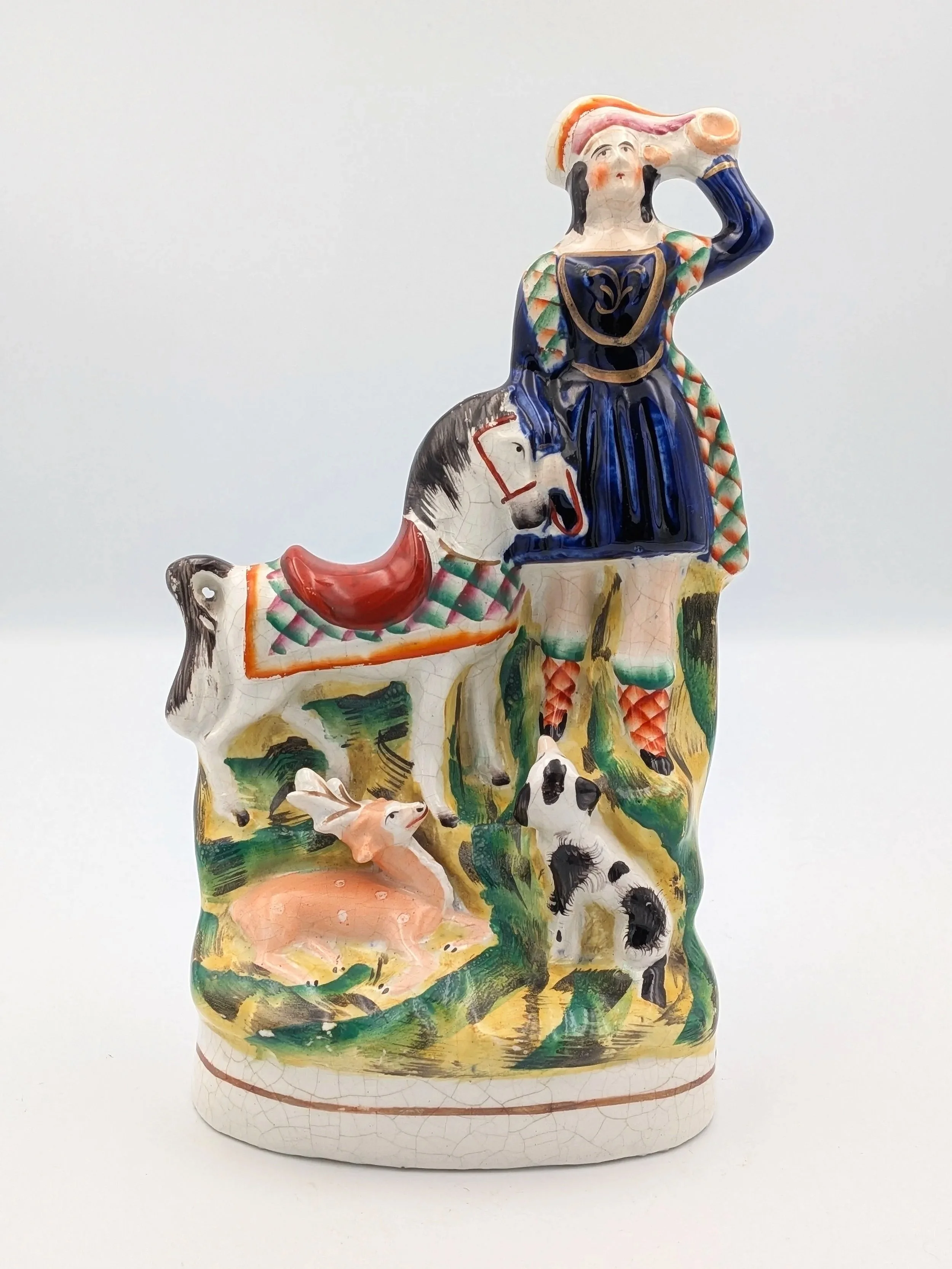 Hunter with Horse, Dog, and Deer