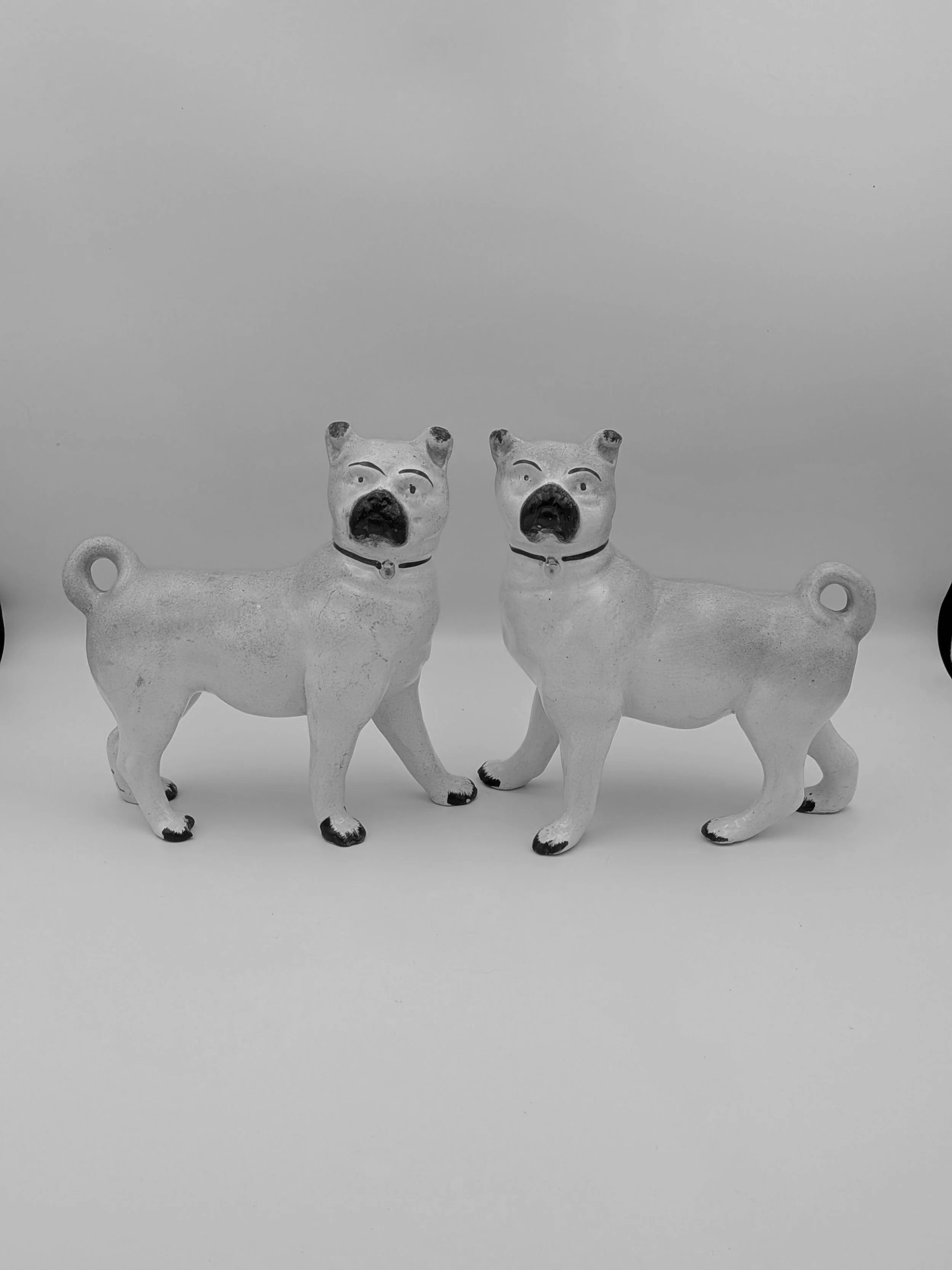 SOLD - Pair of Standing Pugs