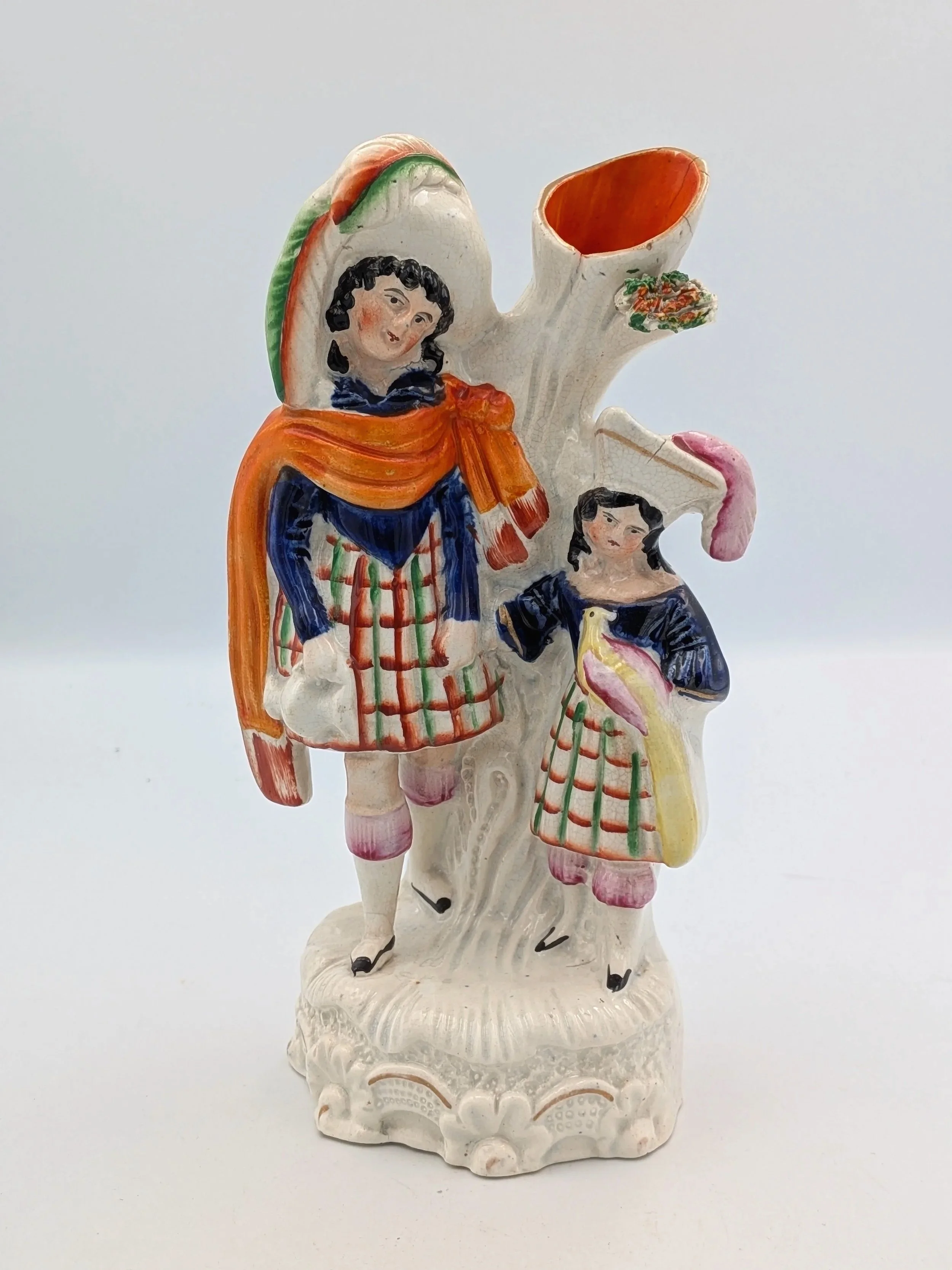 Children with Bird Spill Vase