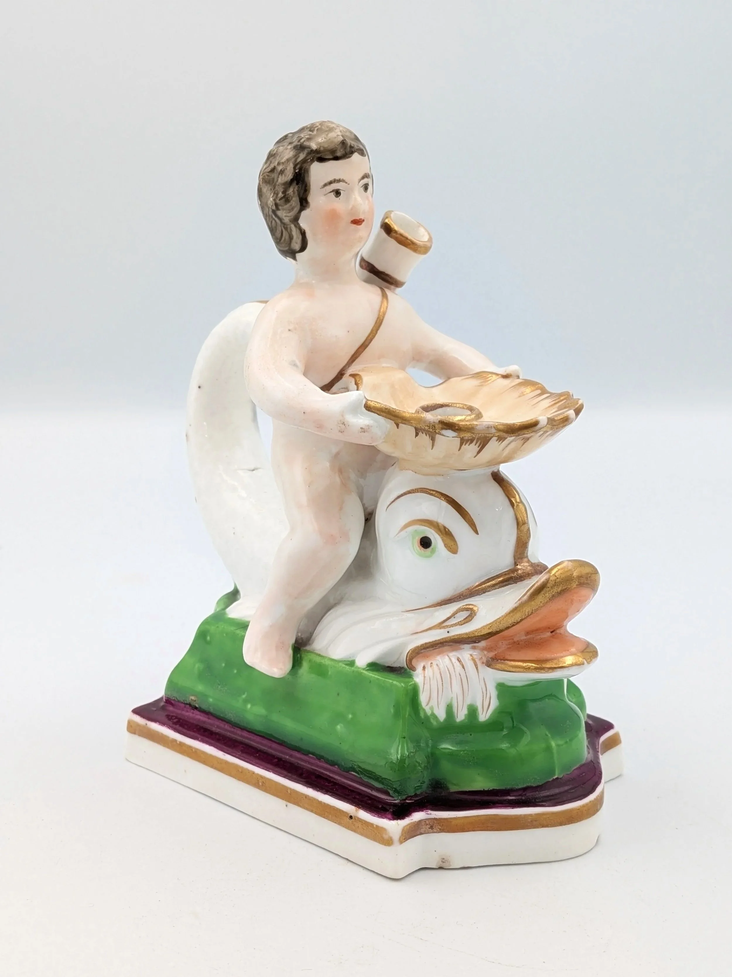 Putto Astride a Dolphin (Inkstand)