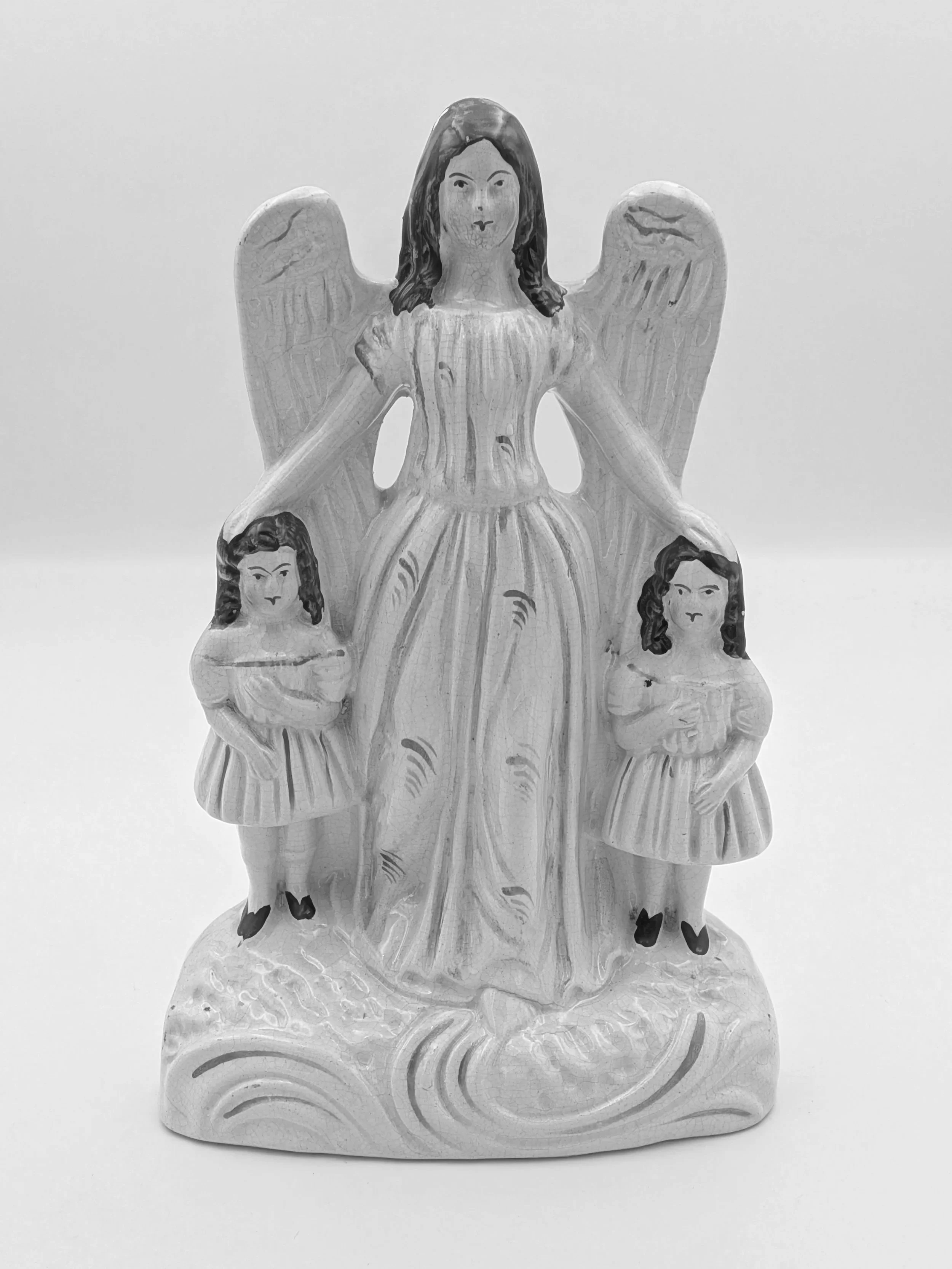 SOLD - Angel with Two Little Girls