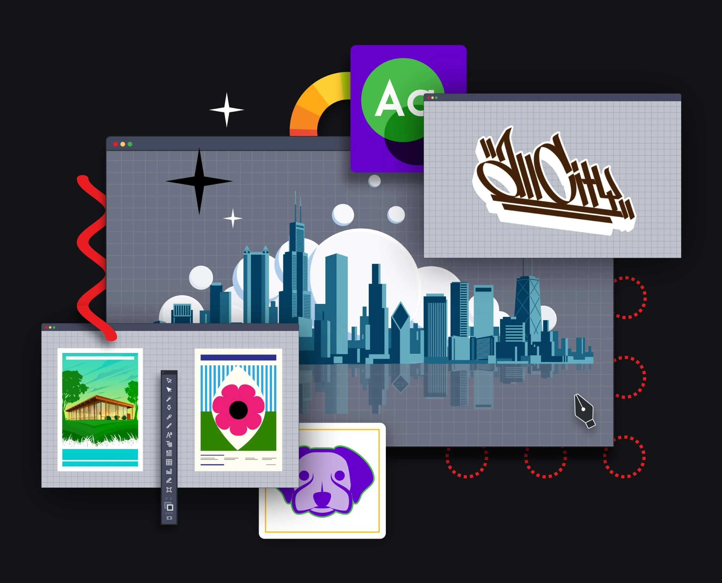 Graphic design collage