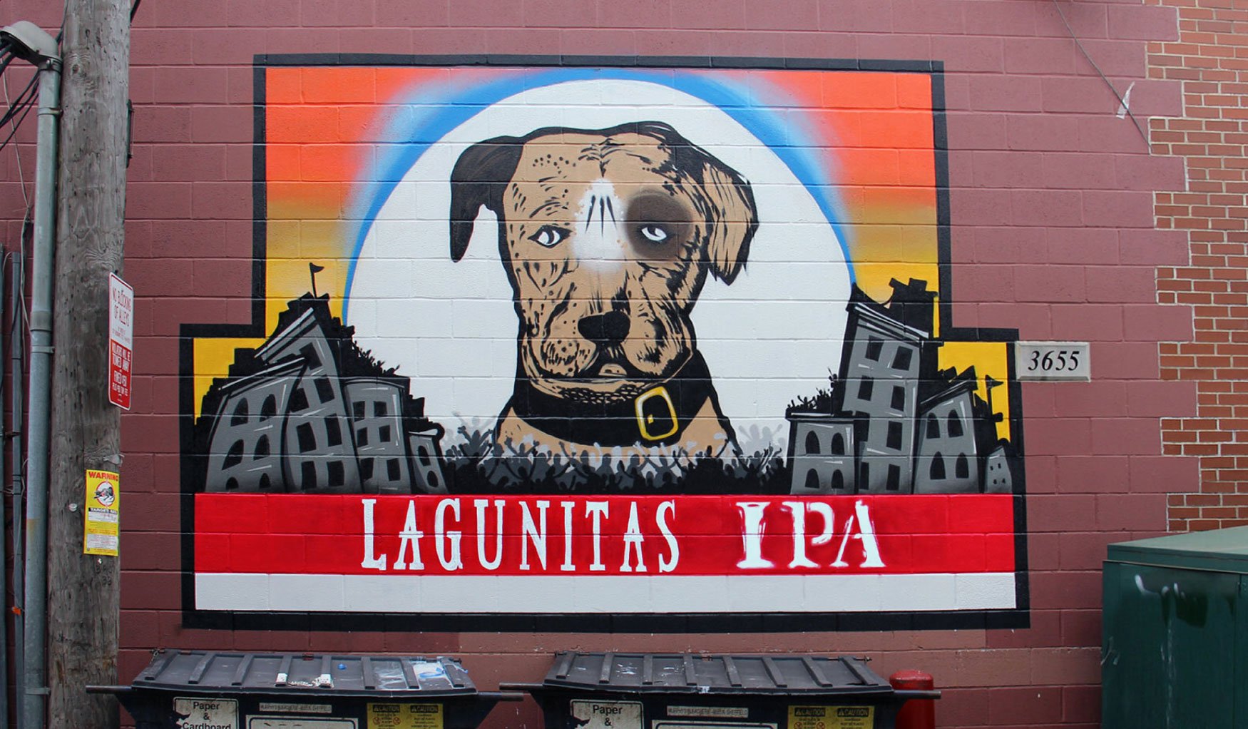 Street art mural for Lagunitas Brewing Company,