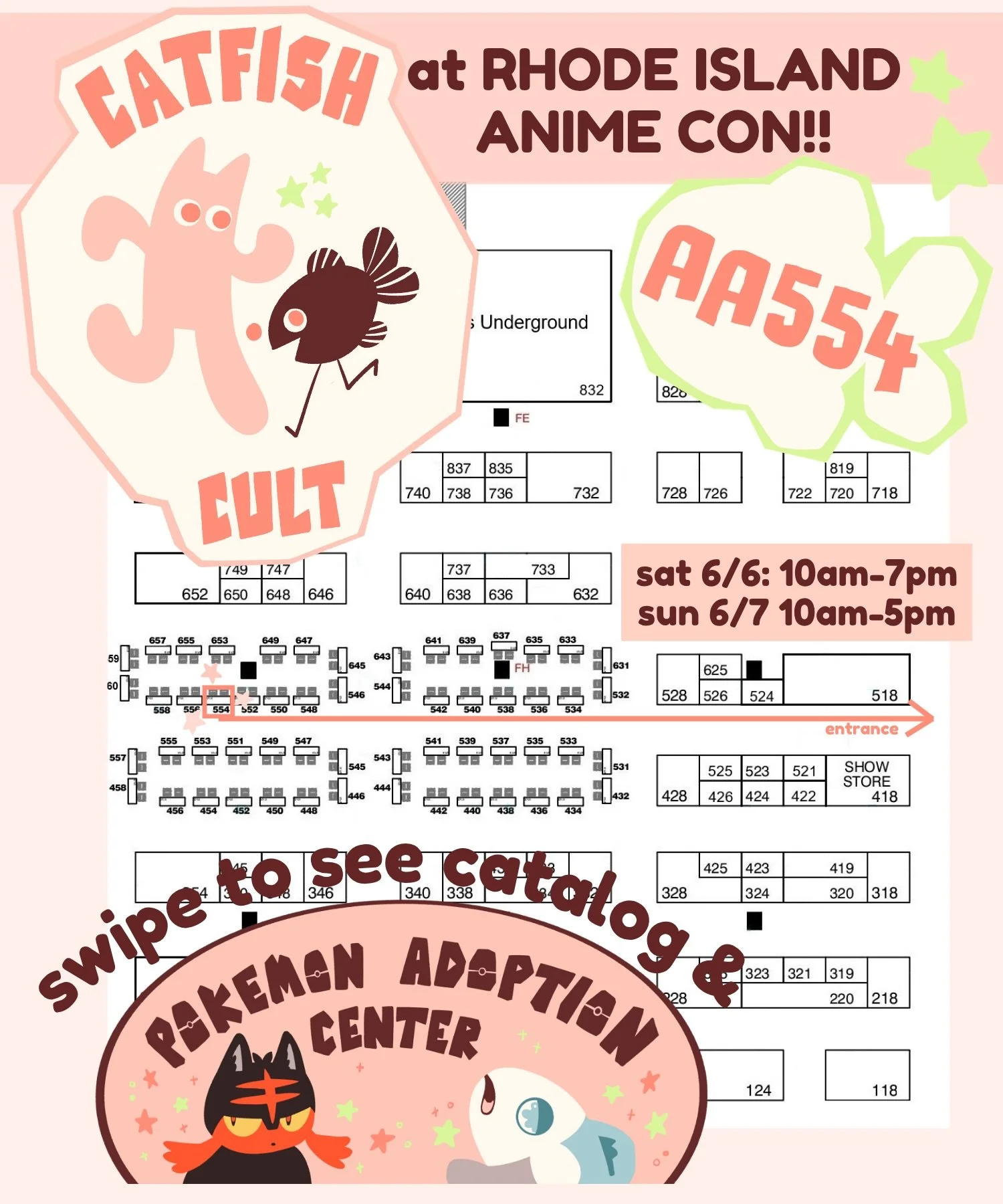 We have less types of pok&eacute;mon but still a good selection for RIAC!! I also included our standard original art so those who aren't familiar with our work can take a look before the convention. We hope to see you there!
**VIP starts at 9am!!
#rh
