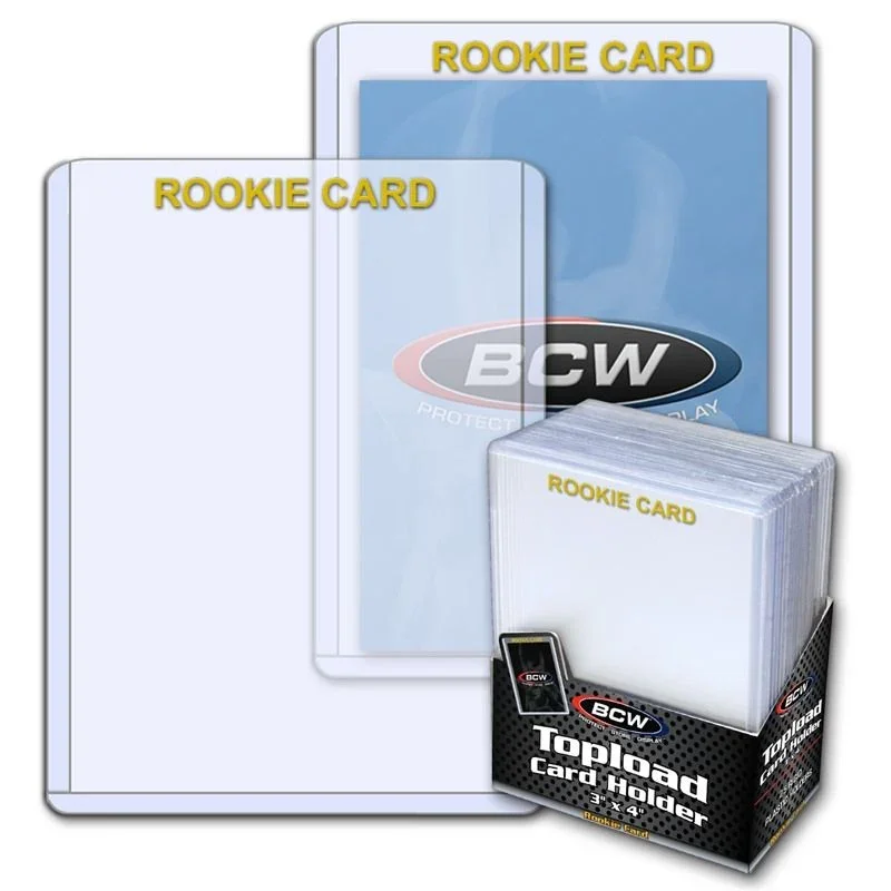 BCW 3x4 Topload Card Holder - Rookie Imprinted - Gold