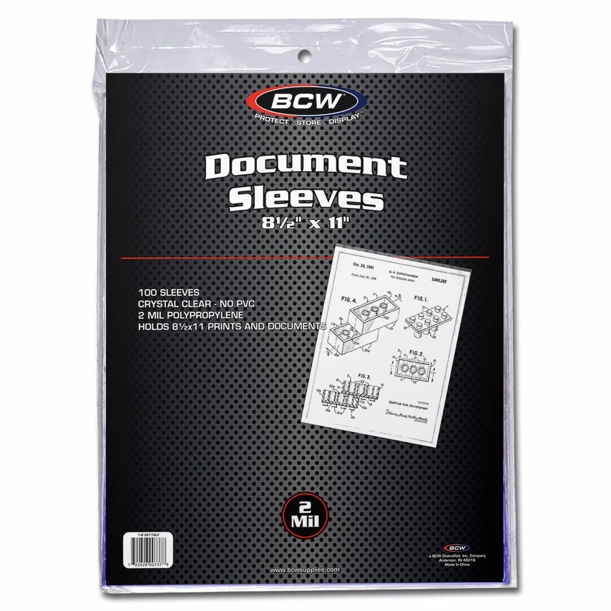 BCW 8.5X11 Document Sleeves