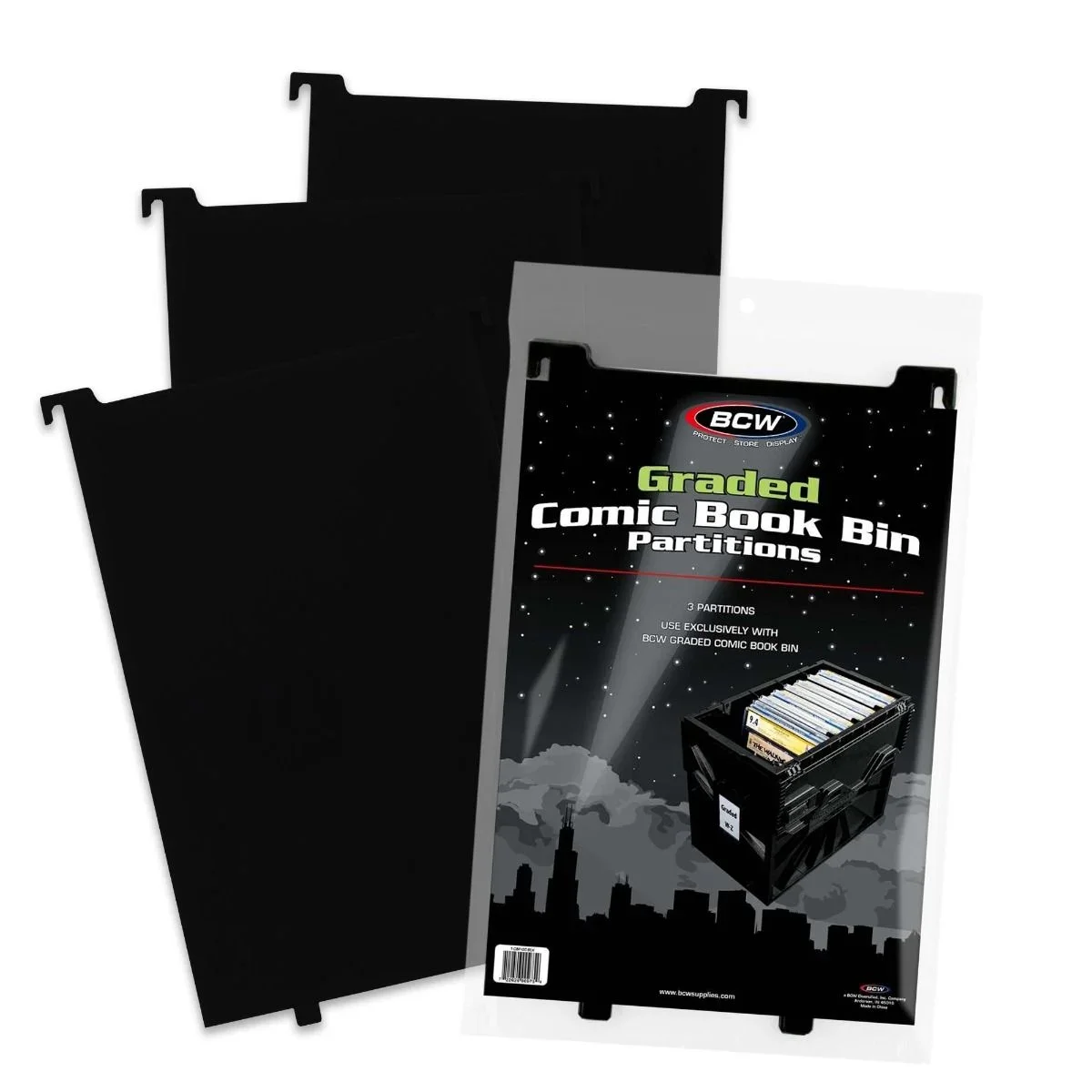 BCW Graded Comic Book Bin Partitions - Black