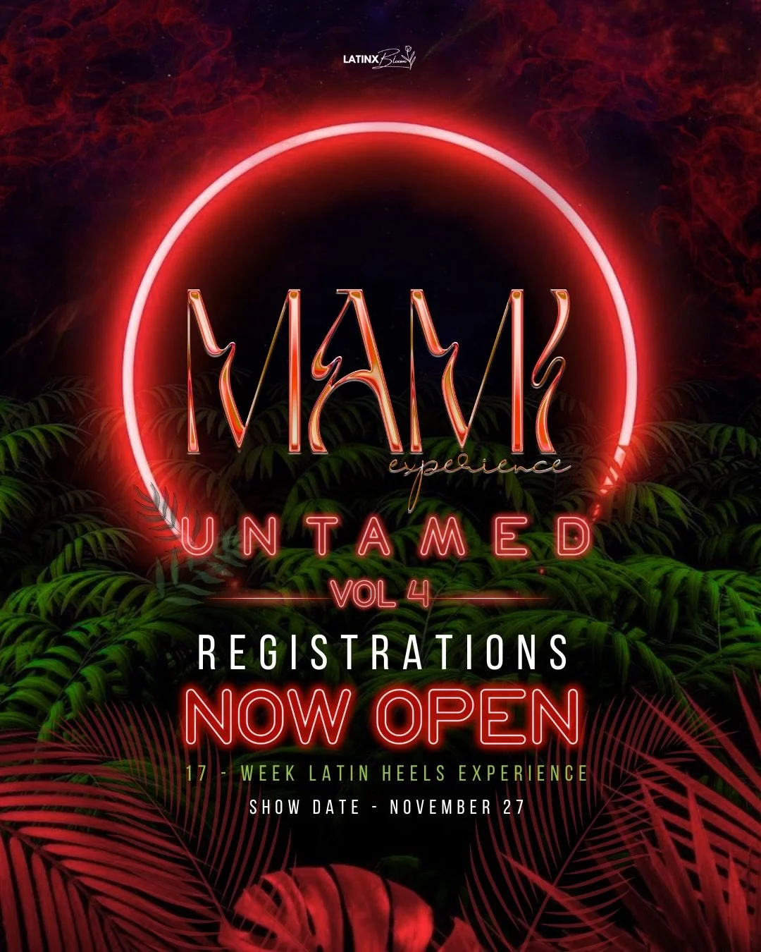 MAMI EXPERIENCE VOL. 4 &mdash; UNTAMED ✨🔥
REGISTRATIONS ARE NOW OFFICIALLY OPEN.

A new season.
A new challenge.
A new version of YOU waiting to be discovered 🖤

UNTAMED is energy, confidence, power, freedom, attitude, and unapologetic performance 