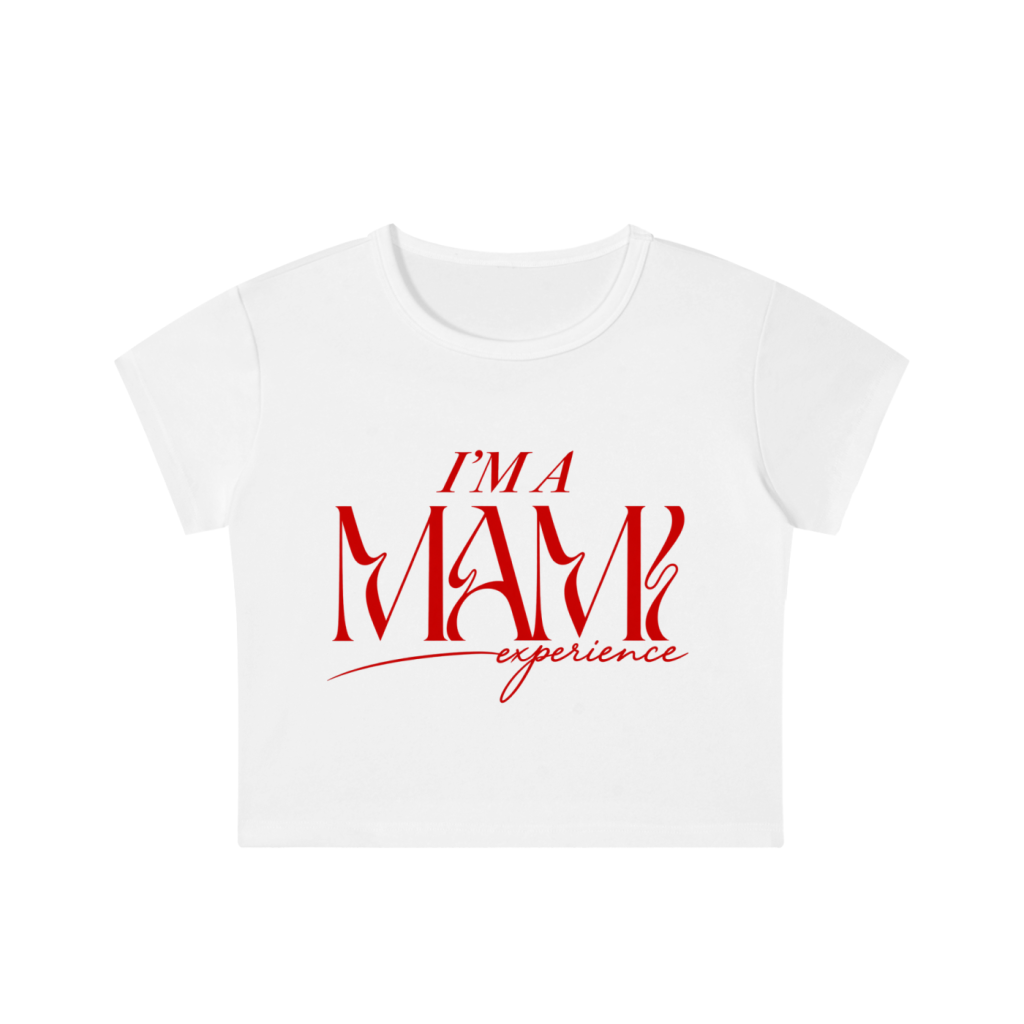 IM A Mami Experience Red Logo, Crop Tee