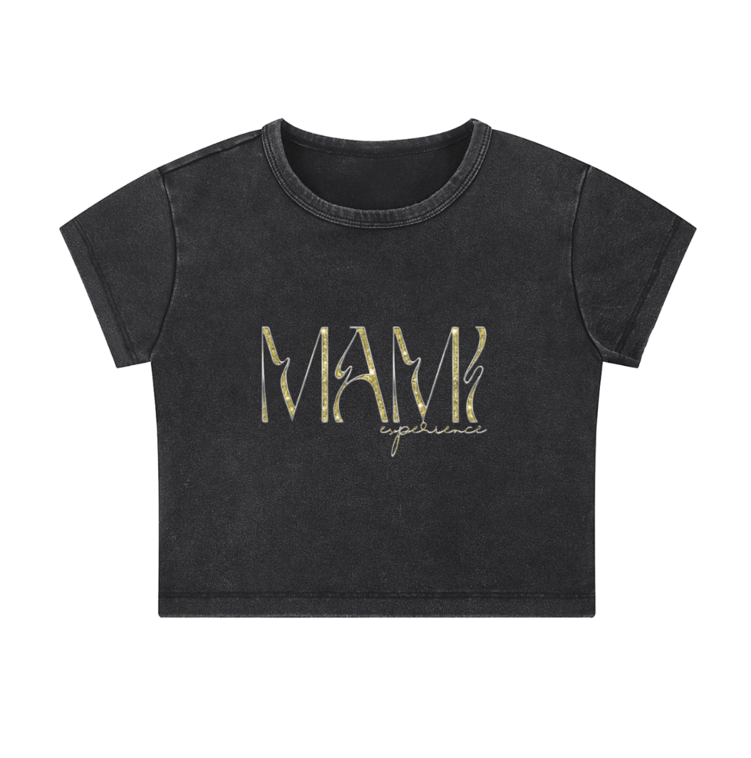 Mami Experience Gold Logo, Crop Tee