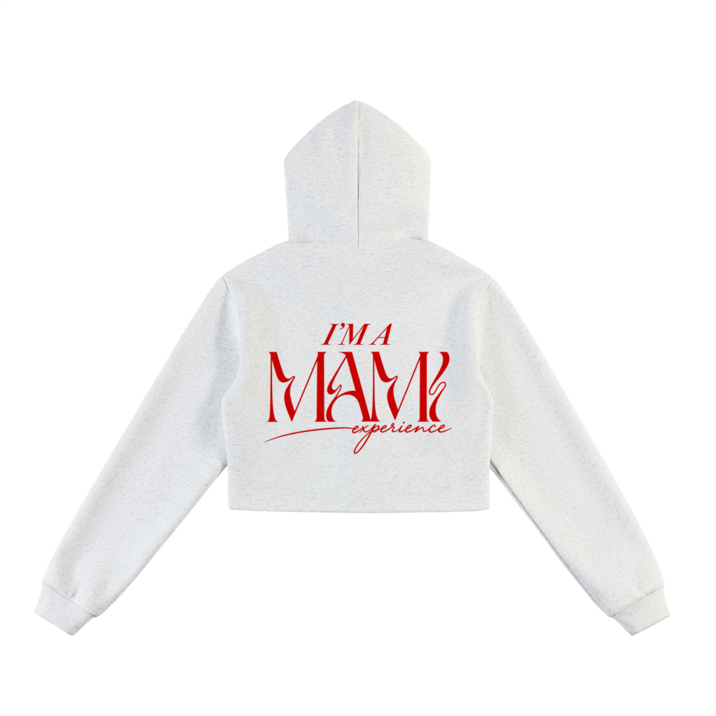 IM A Mami Experience Cropped Hoodie RED LOGO