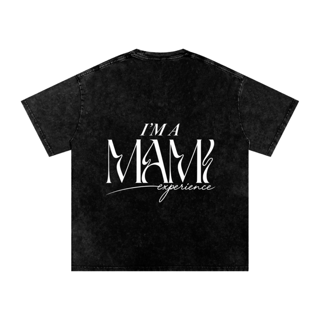 IM A Mami Experience White logo, Oversized Shirt