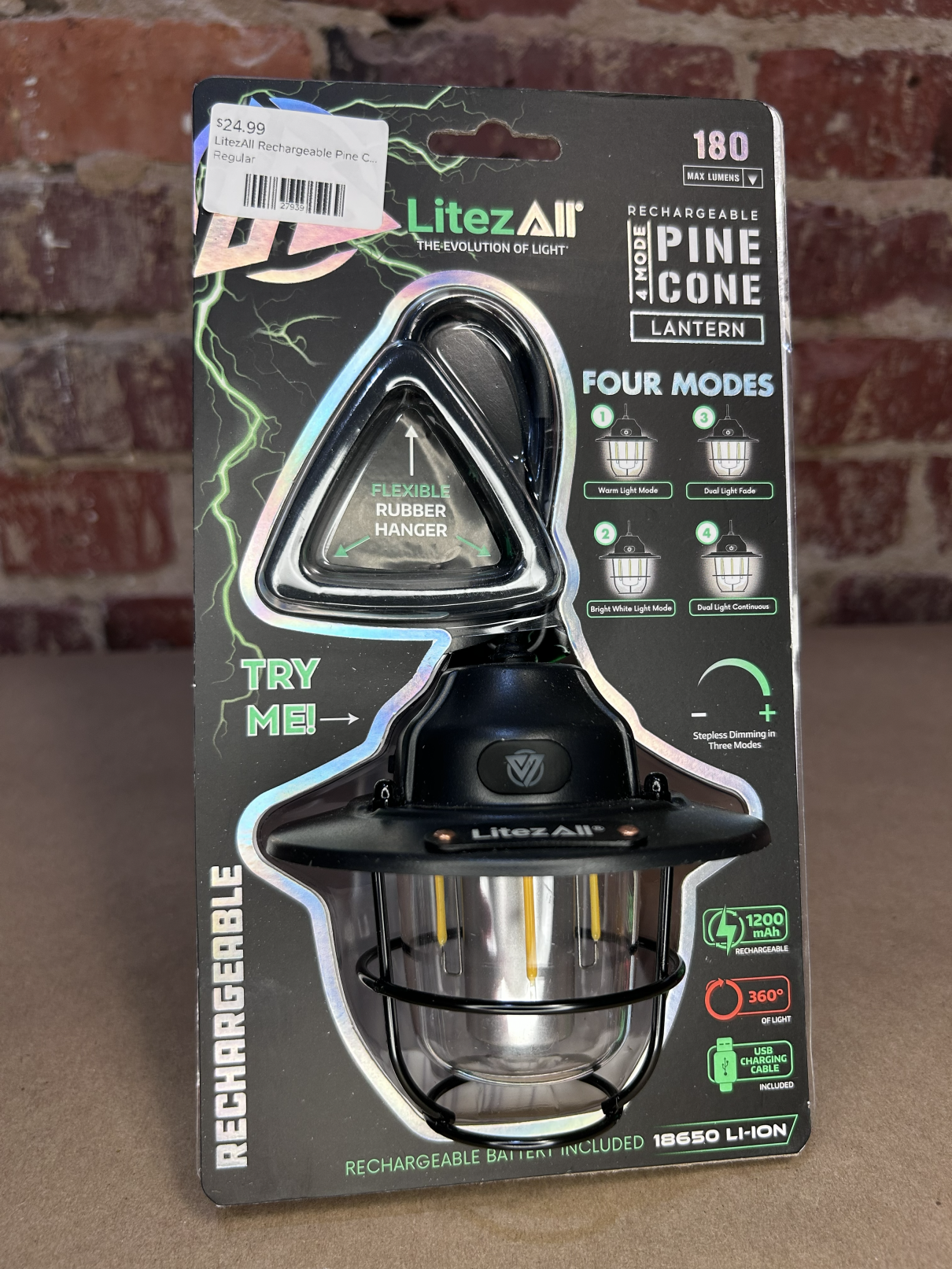 Rechargeable Pine Cone Lantern