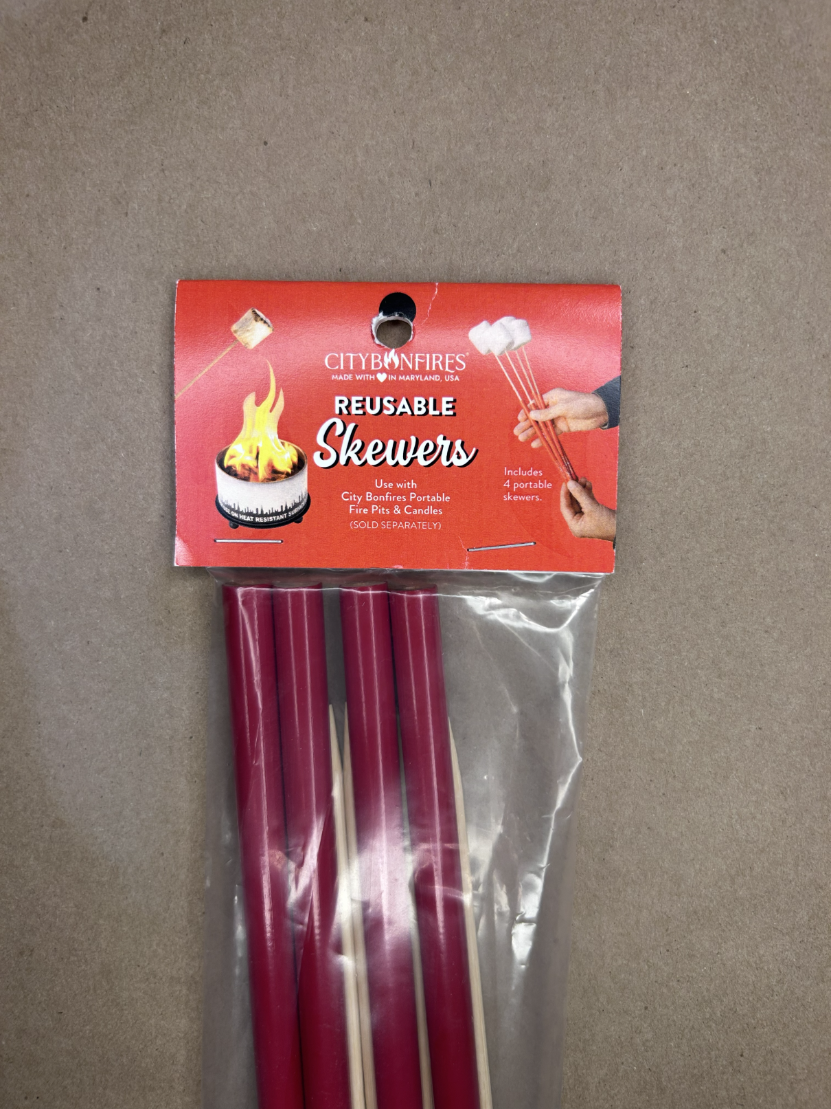Portable Reusable Smores Skewers