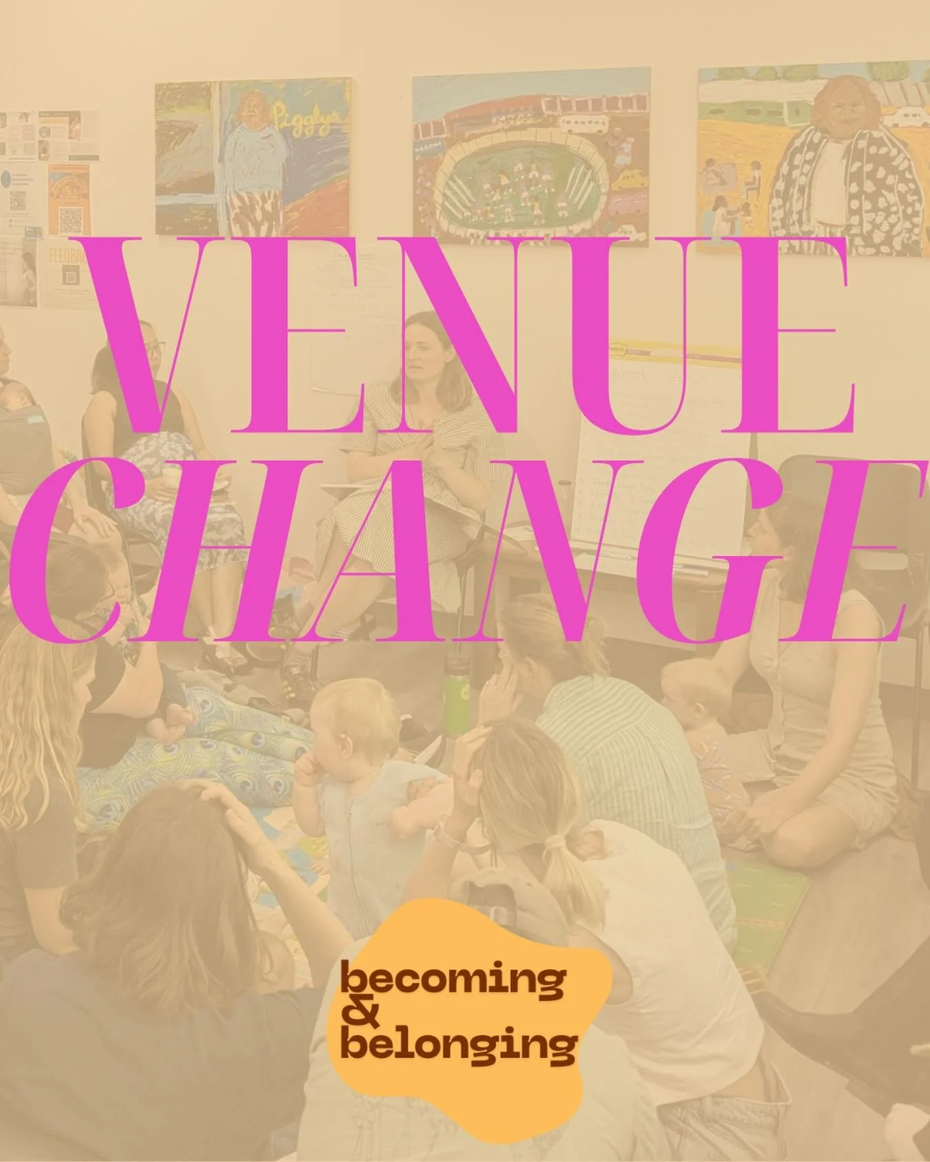F R E E community workshop tomorrow. 
Session 3 of the Becoming &amp; Belonging Series. 
We&rsquo;ll be exploring the emotional ups and downs of parenthood vs the red flags- when to seek help. 
We&rsquo;ll also be trying to squeeze a laugh in here an