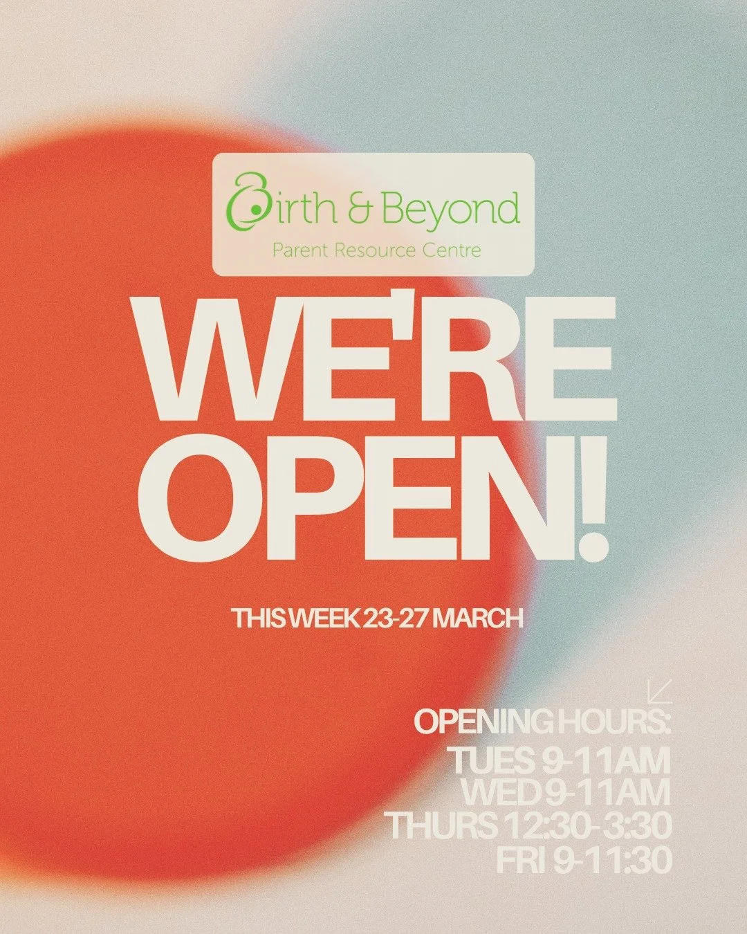 I'll be opening Birth and Beyond a few hours here and there this week. You can hire some books, whip out a boob, have a chat etc!